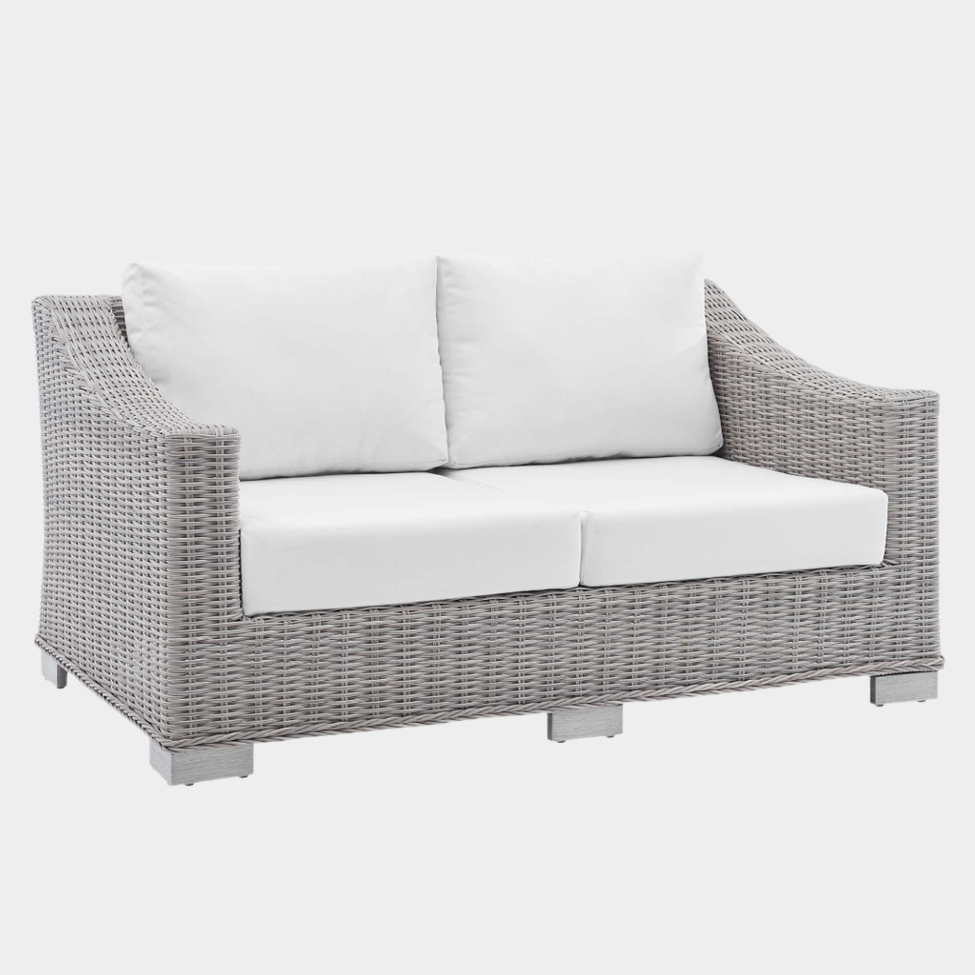 Conway Sunbrella® Outdoor Patio Wicker Rattan Loveseat