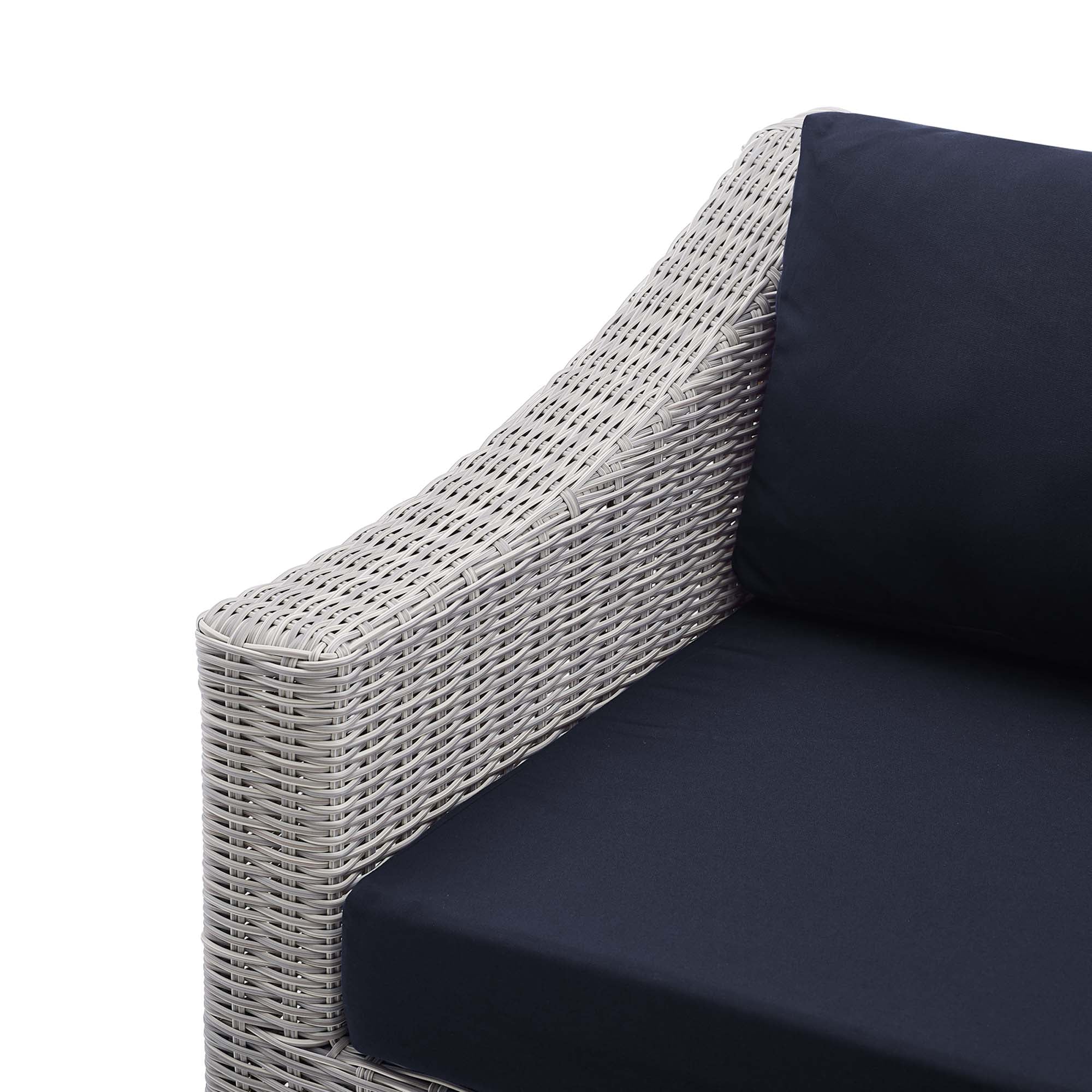 Conway Sunbrella® Outdoor Patio Wicker Rattan Left-Arm Chair