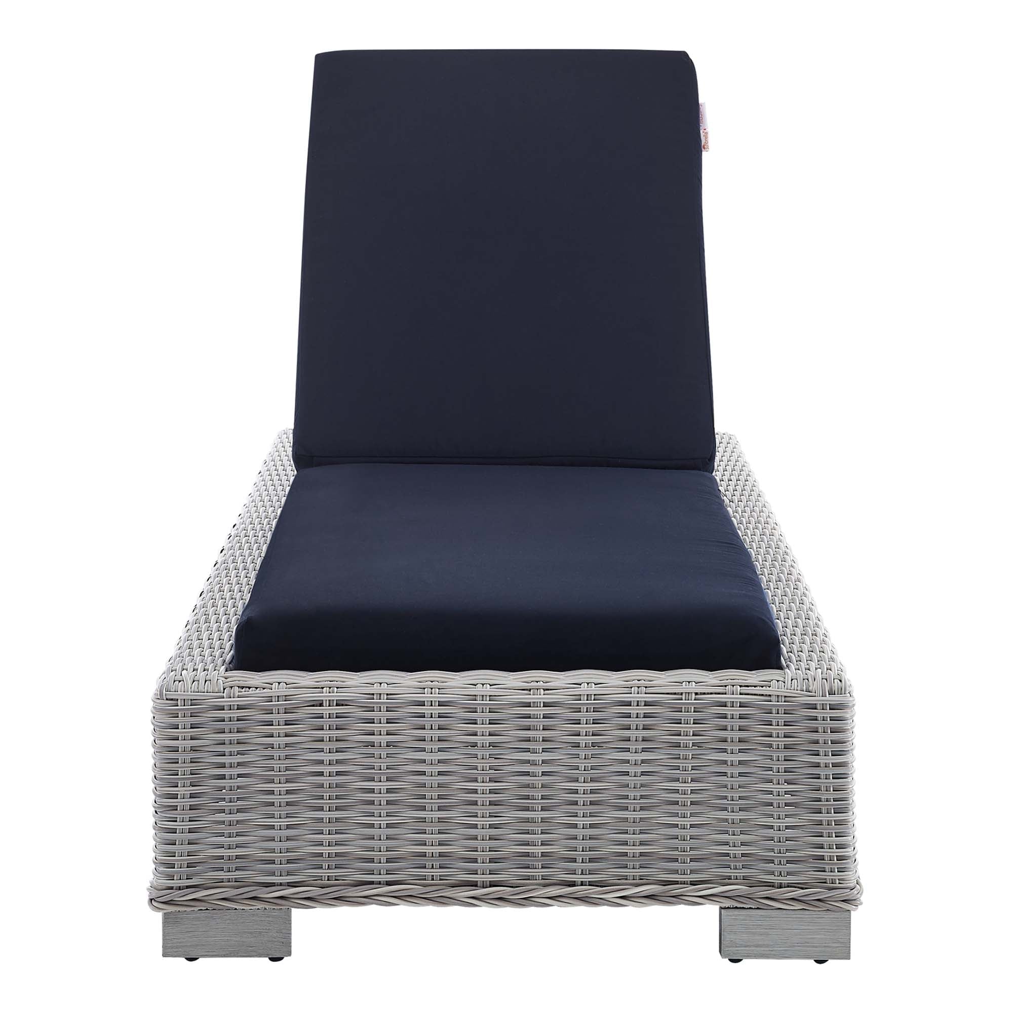 Conway Sunbrella® Outdoor Patio Wicker Rattan Chaise Lounge