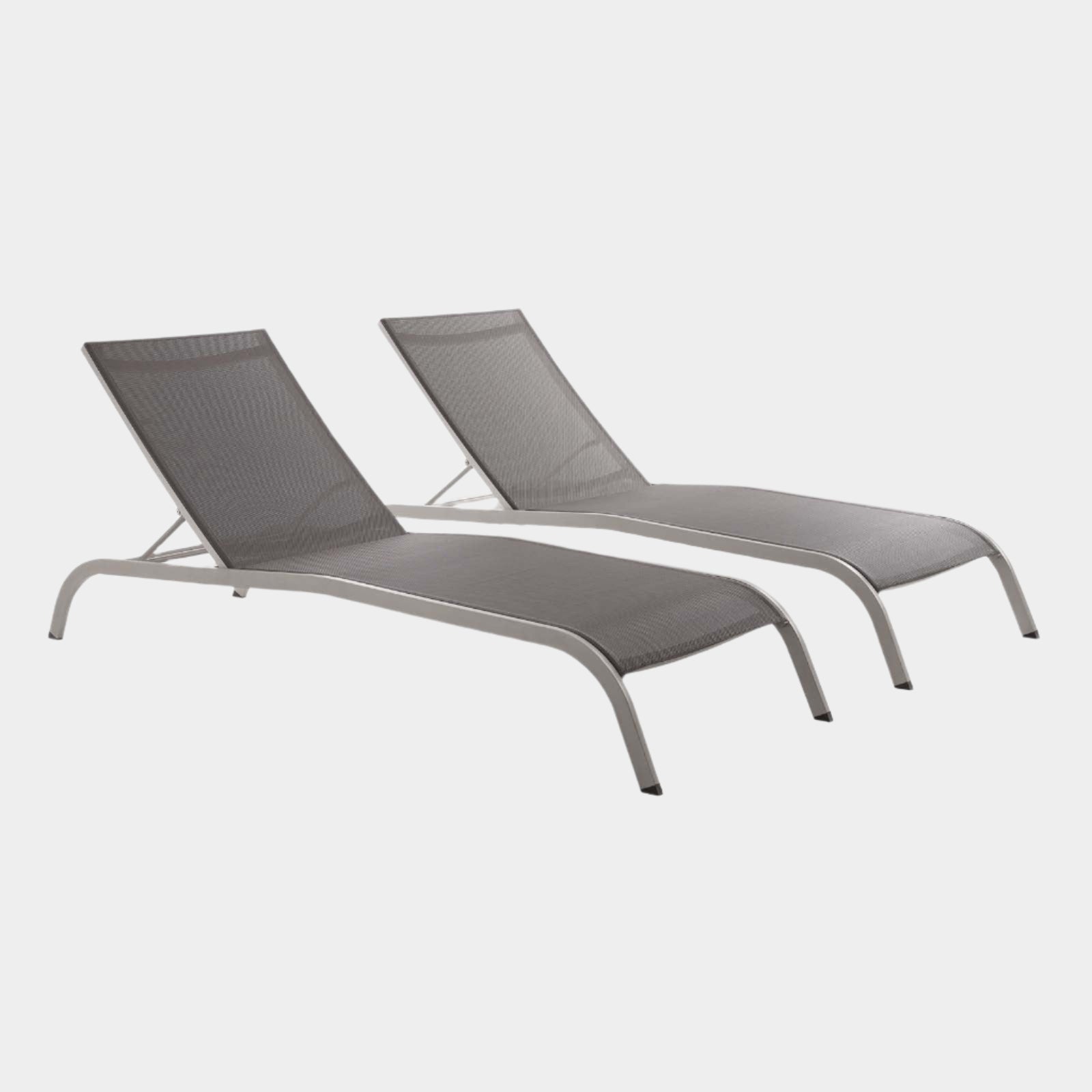 Savannah Outdoor Patio Mesh Chaise Lounge Set of 2