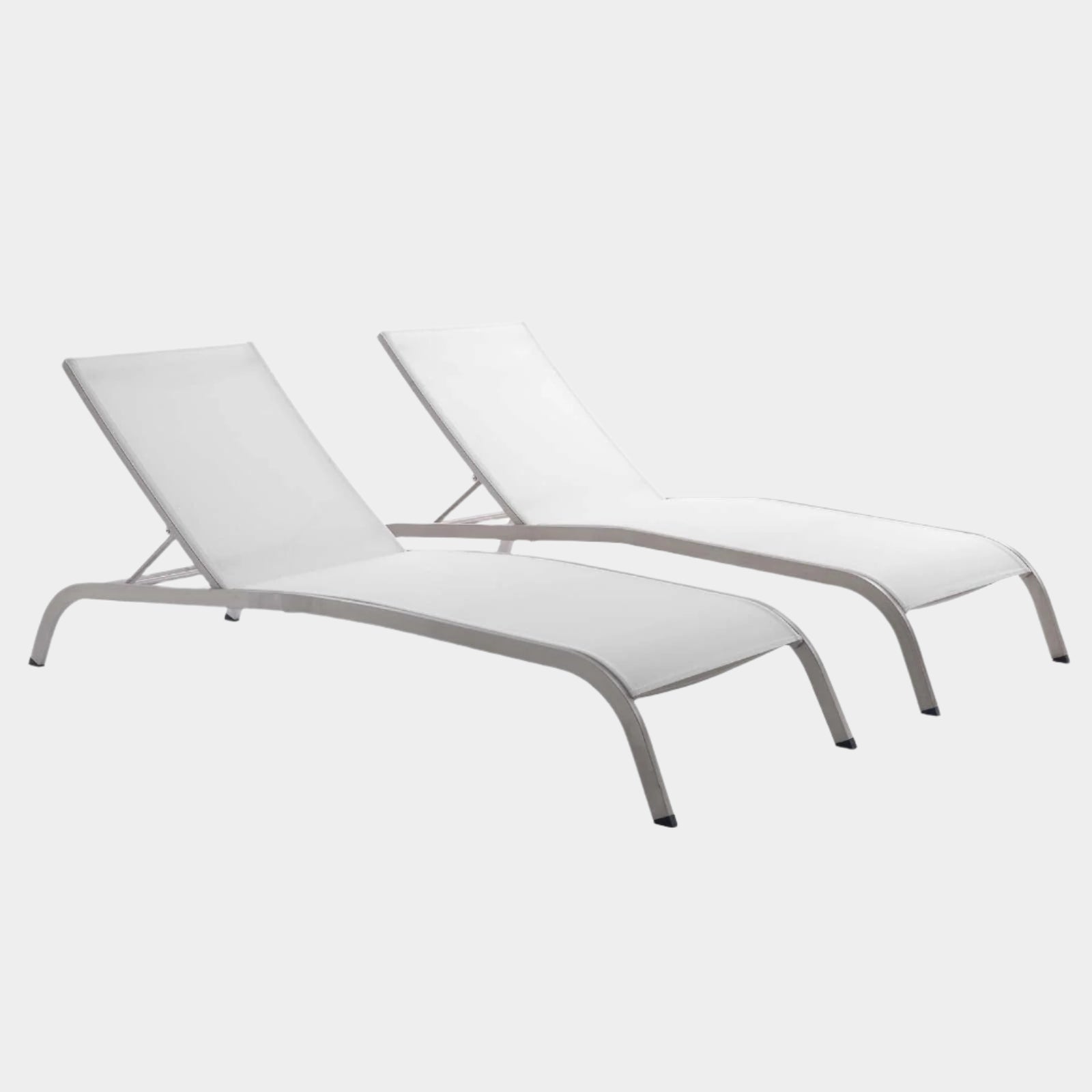 Savannah Outdoor Patio Mesh Chaise Lounge Set of 2