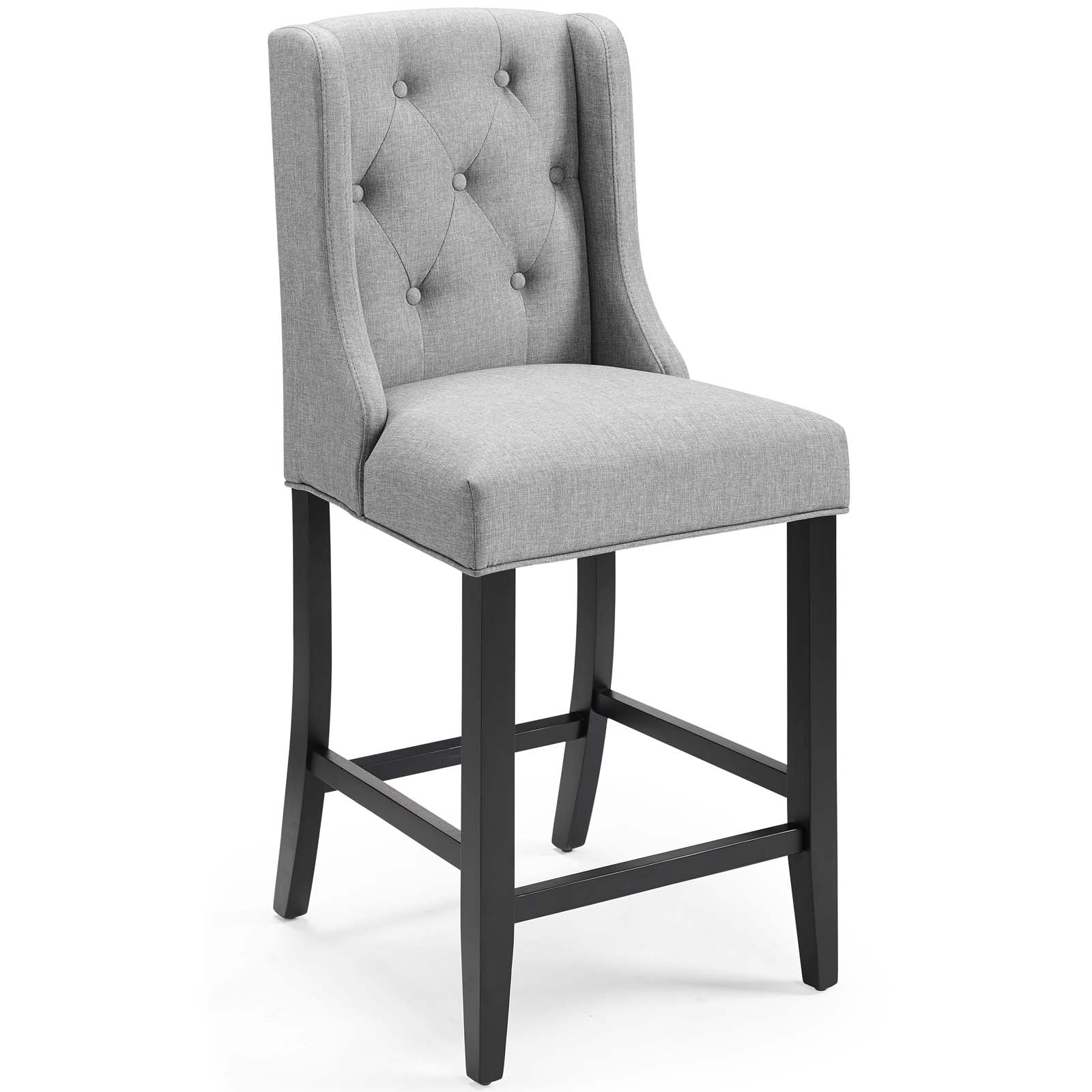 Baronet Upholstered Fabric Counter Bar Stool Set of 2