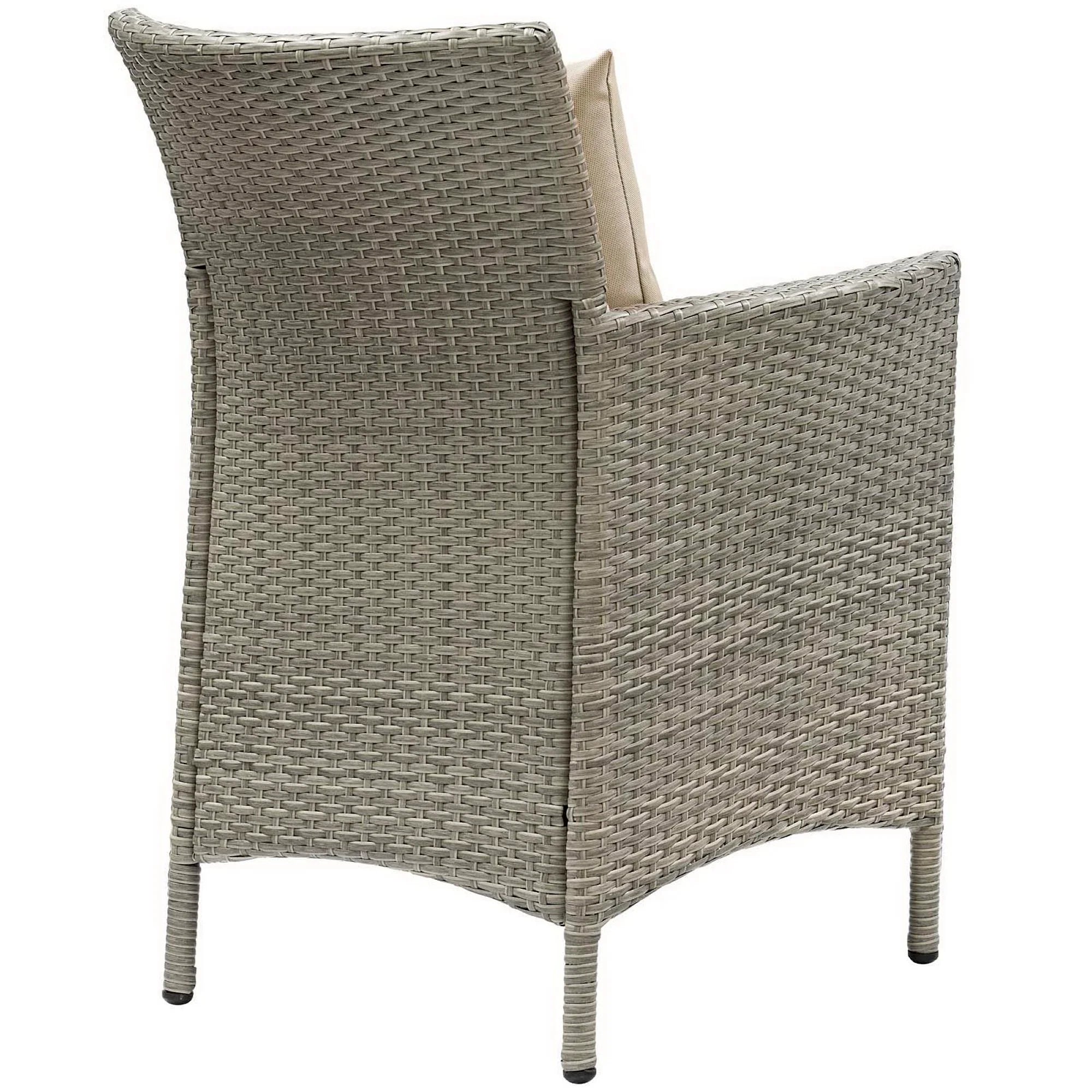 Conduit Outdoor Wicker Rattan Dining Armchair Set of 2