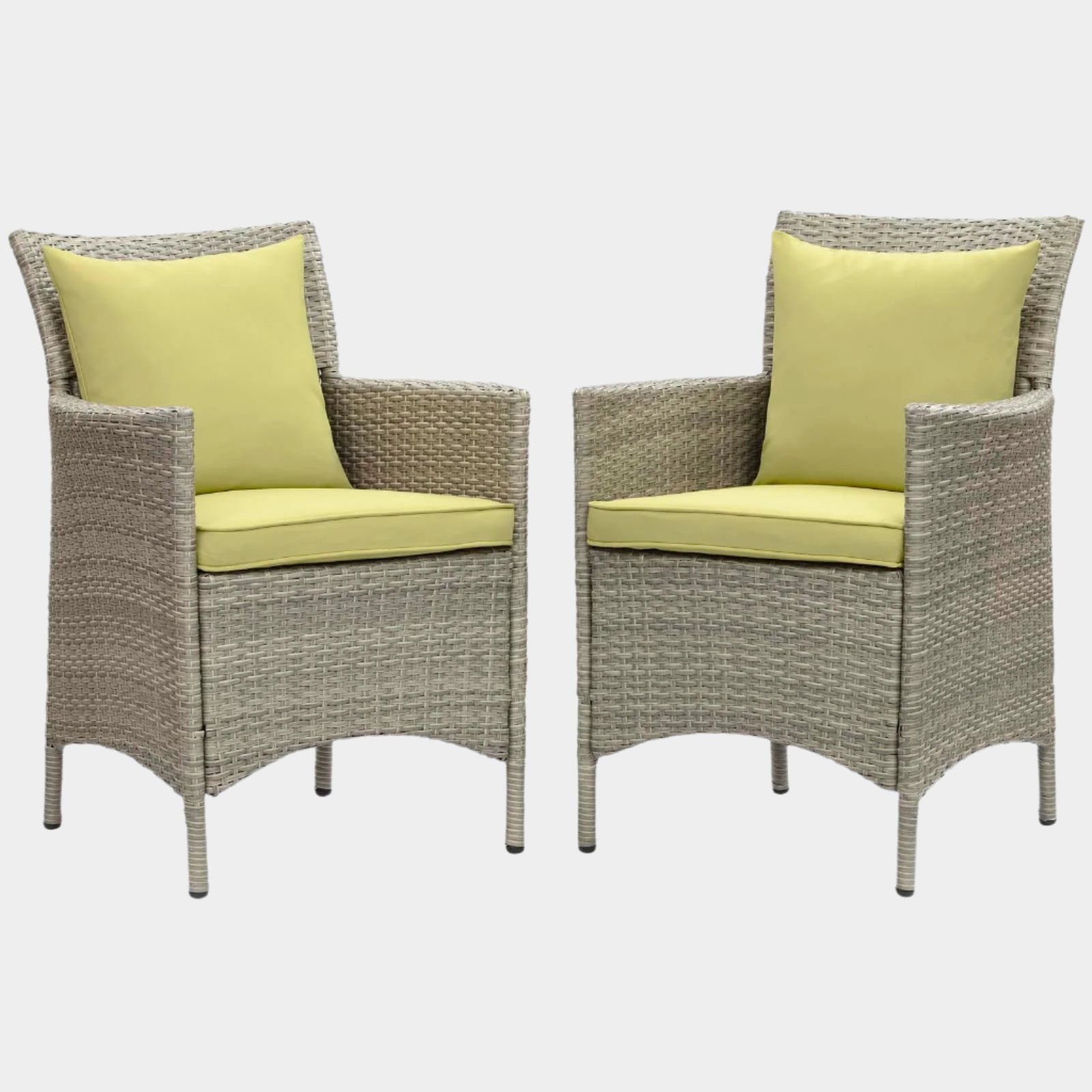 Conduit Outdoor Patio Wicker Rattan Dining Armchair Set of 2