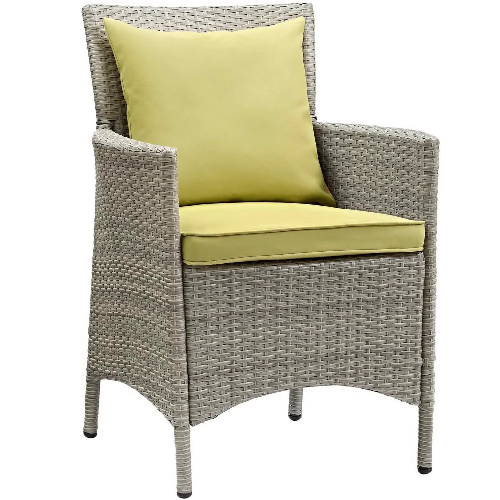 Conduit Outdoor Wicker Rattan Dining Armchair Set of 2