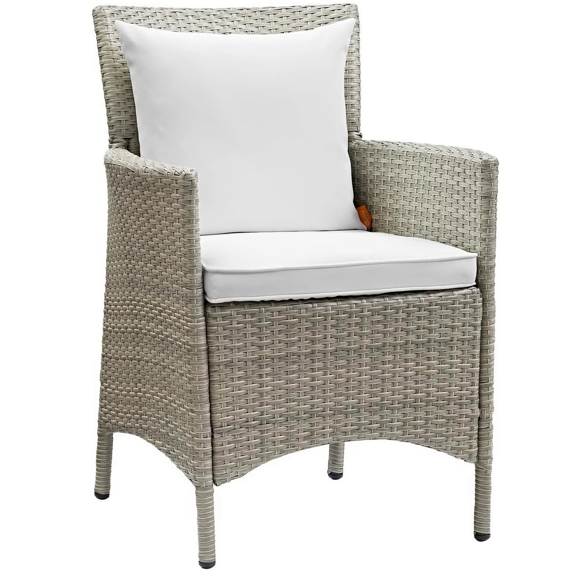 Conduit Outdoor Wicker Rattan Dining Armchair Set of 2