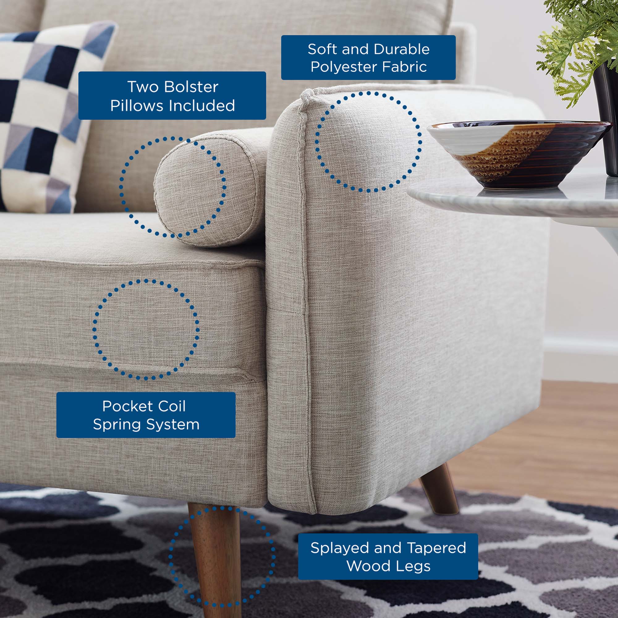 Chaise sans accoudoirs rembourrée en duvet Commix