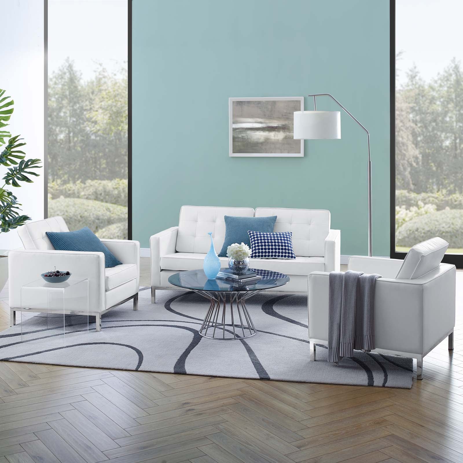 Chaise sans accoudoirs rembourrée en duvet Commix