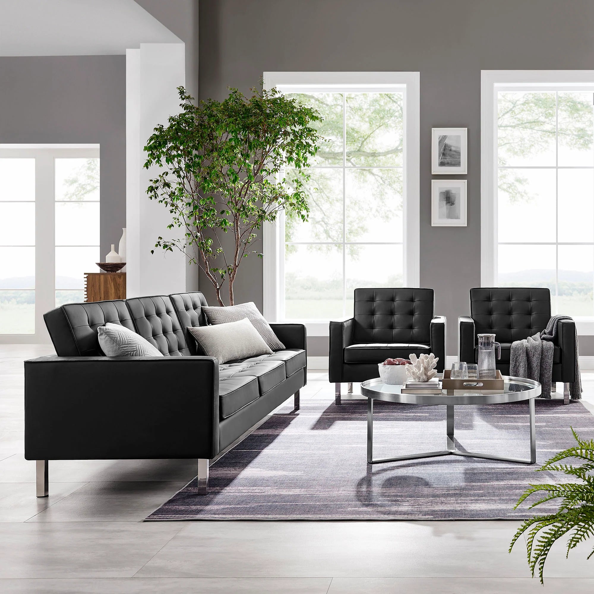 Chaise sans accoudoirs rembourrée en duvet Commix