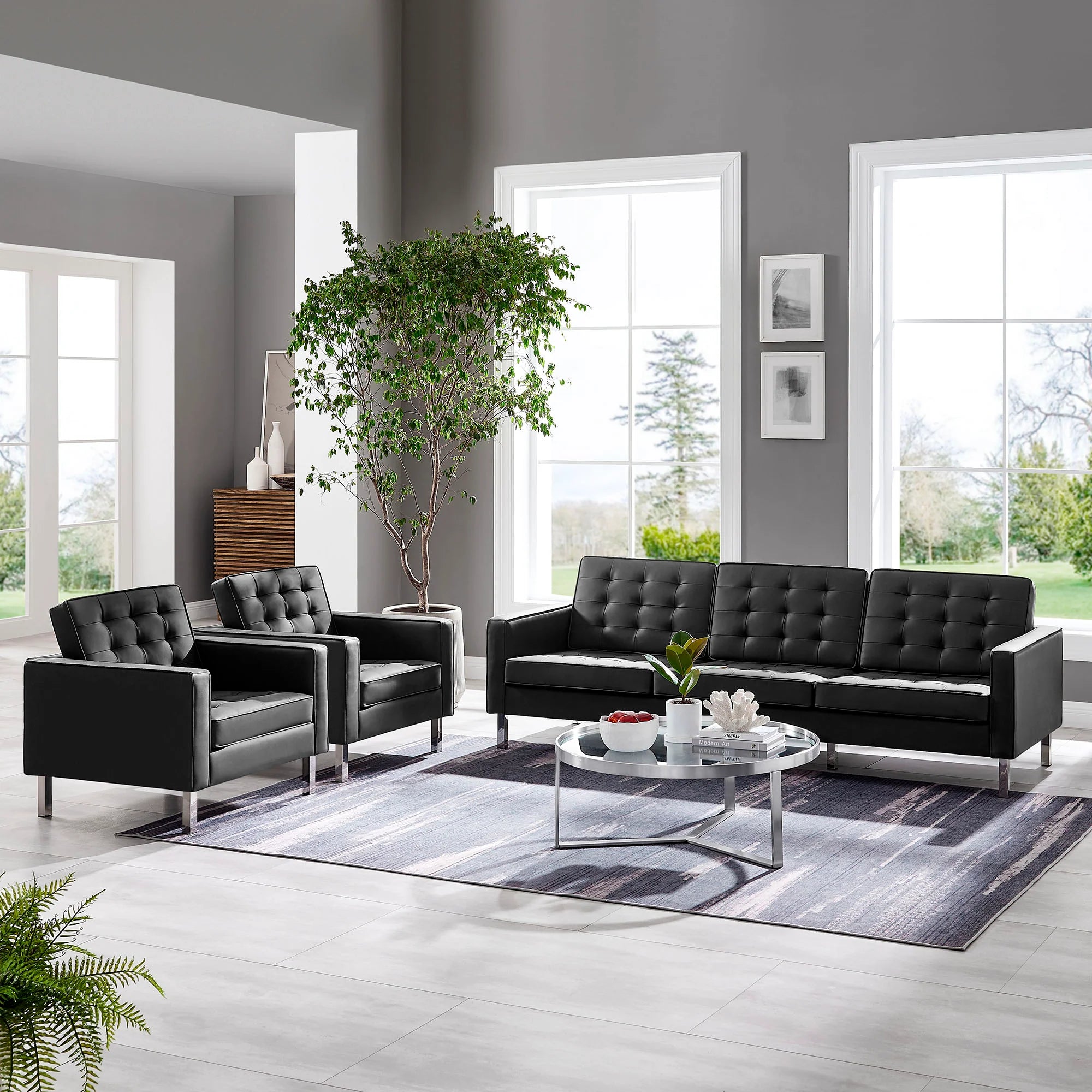Chaise sans accoudoirs rembourrée en duvet Commix