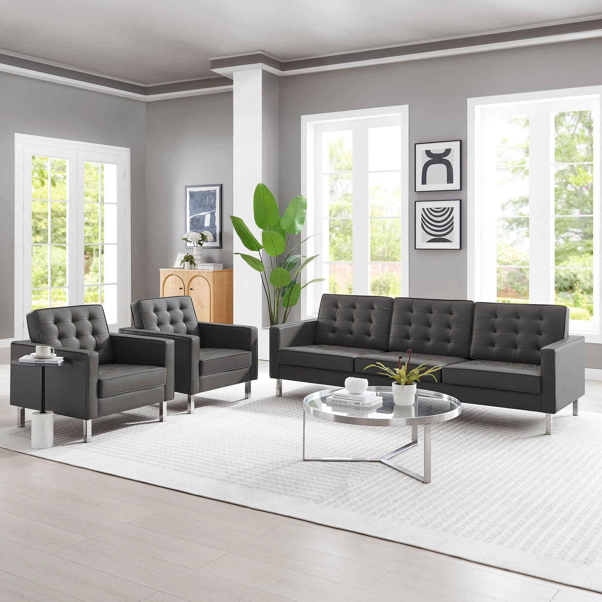 Chaise sans accoudoirs rembourrée en duvet Commix