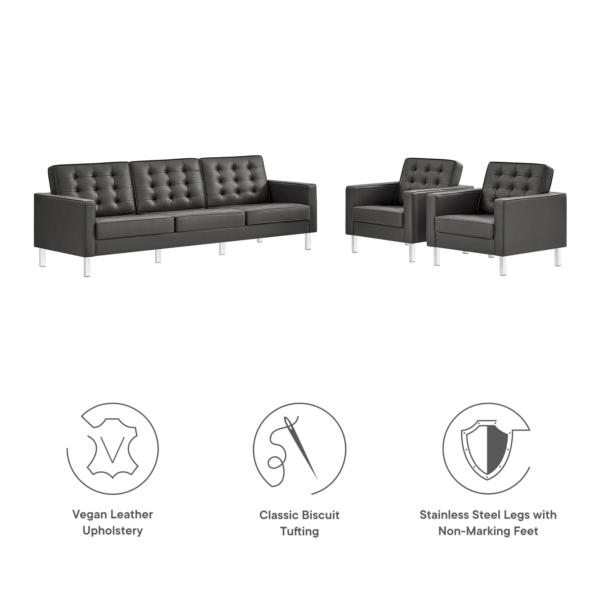 Chaise sans accoudoirs rembourrée en duvet Commix