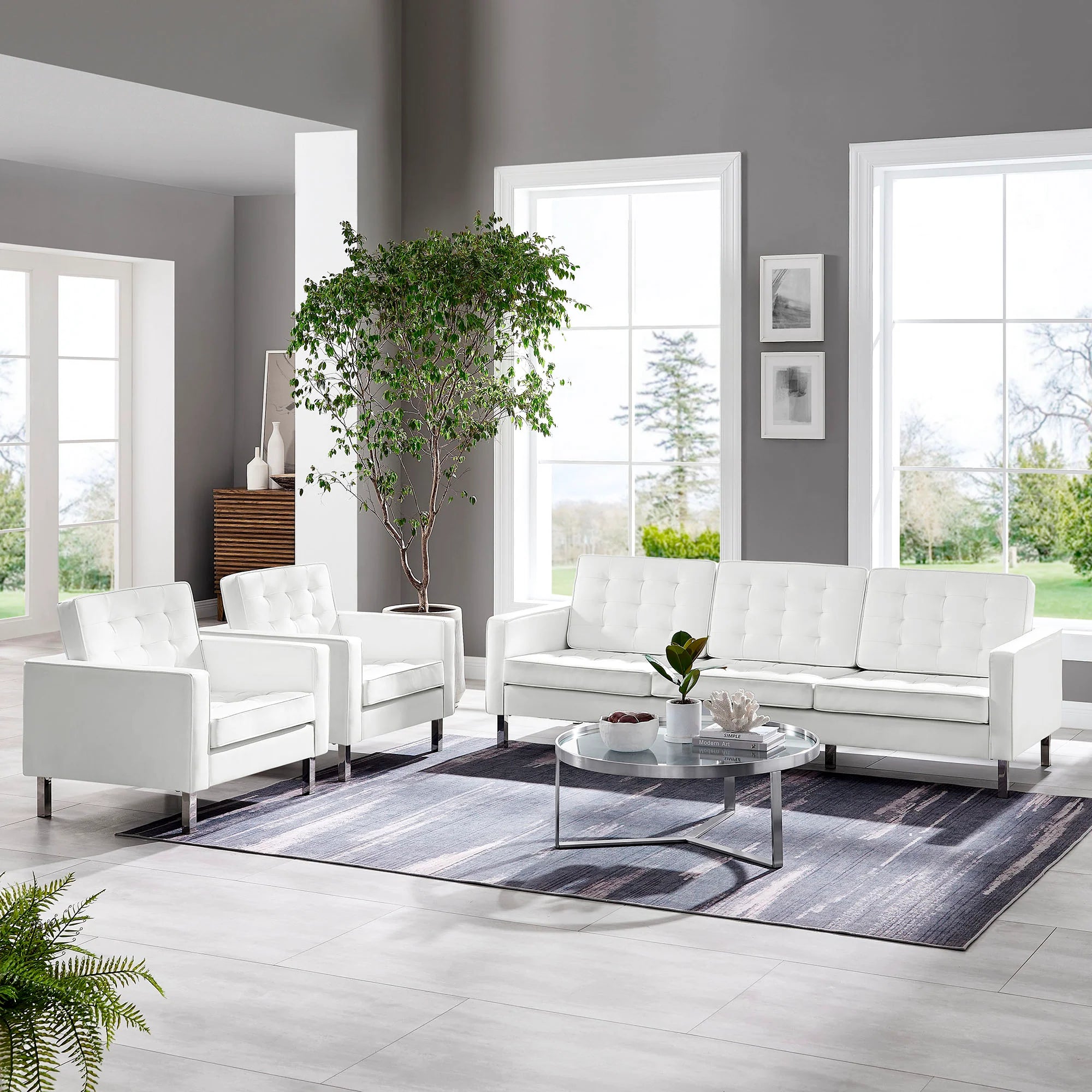 Chaise sans accoudoirs rembourrée en duvet Commix