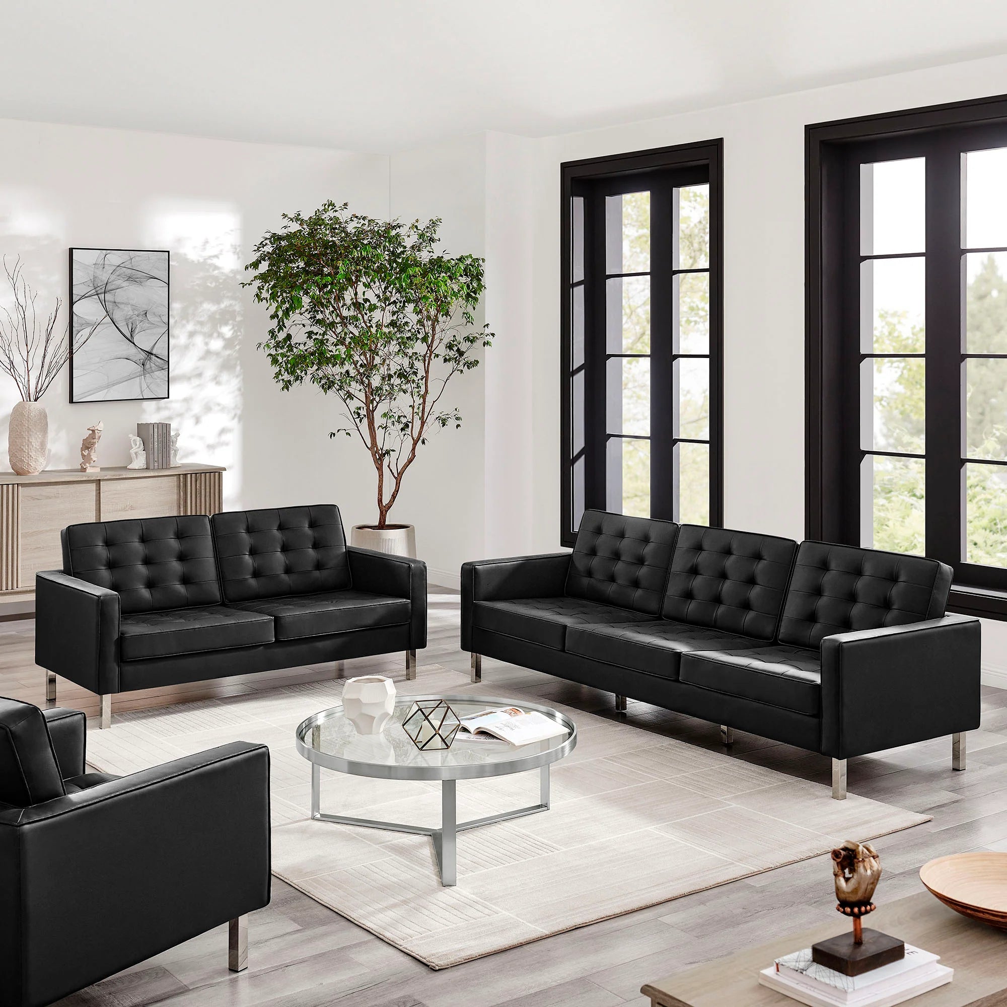 Chaise sans accoudoirs rembourrée en duvet Commix