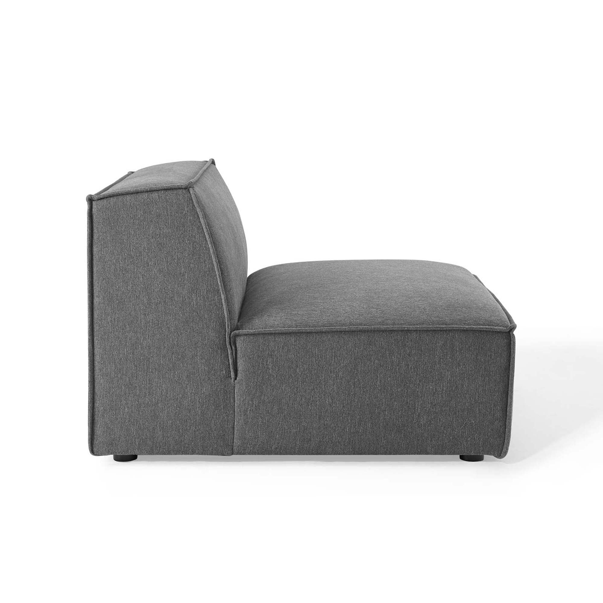 Chaise sans accoudoirs rembourrée en duvet Commix