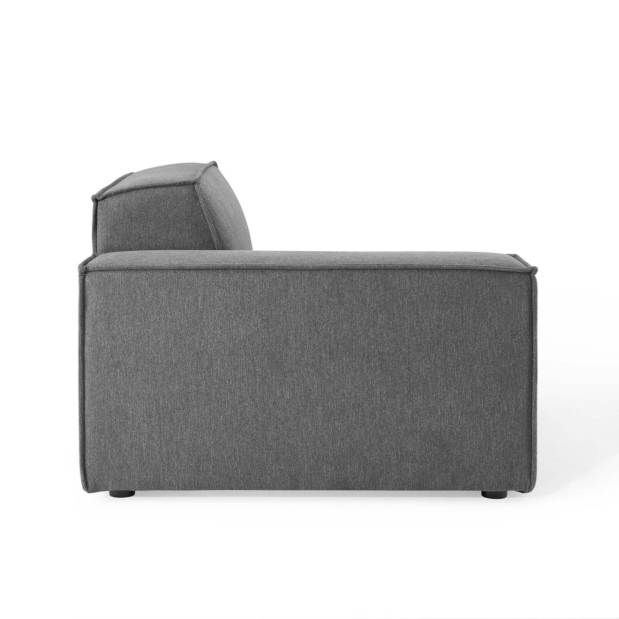 Chaise sans accoudoirs rembourrée en duvet Commix