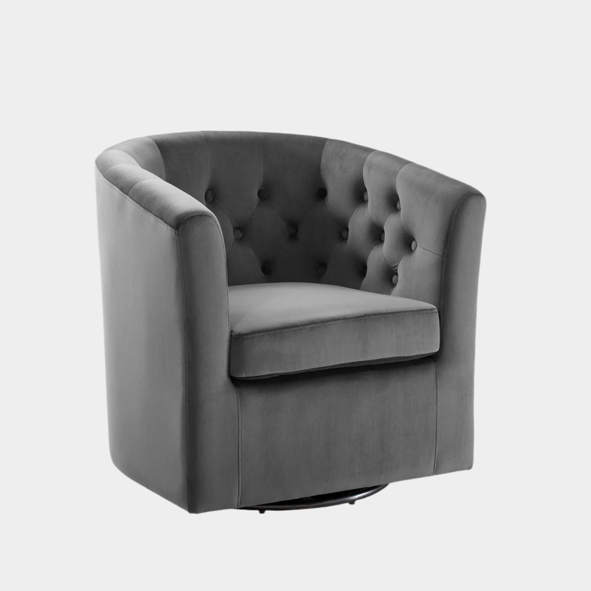 Prospect Tufted Performance Velvet Swivel Armchair