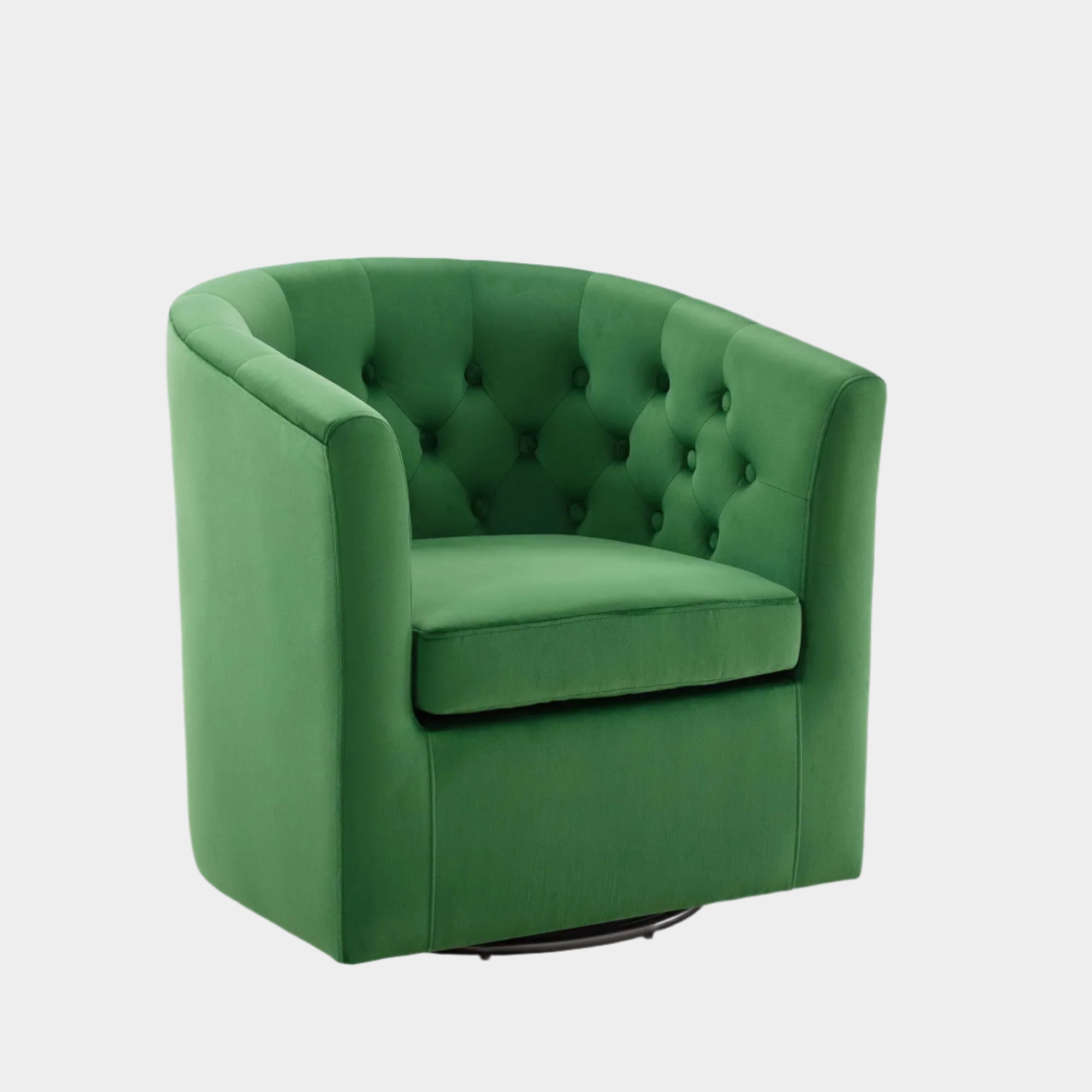 Prospect Tufted Performance Velvet Swivel Armchair