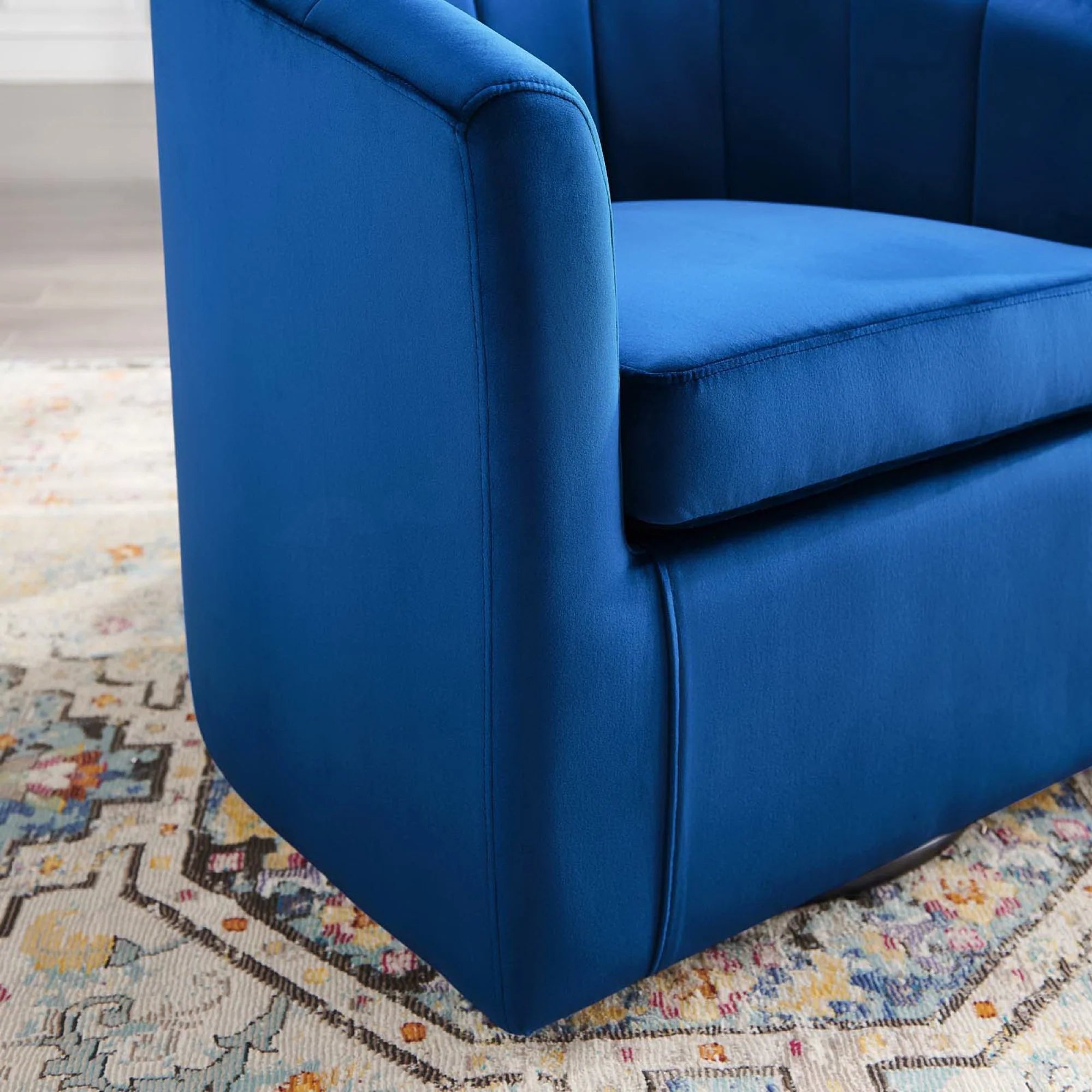 Fauteuil pivotant en velours Prospect Performance