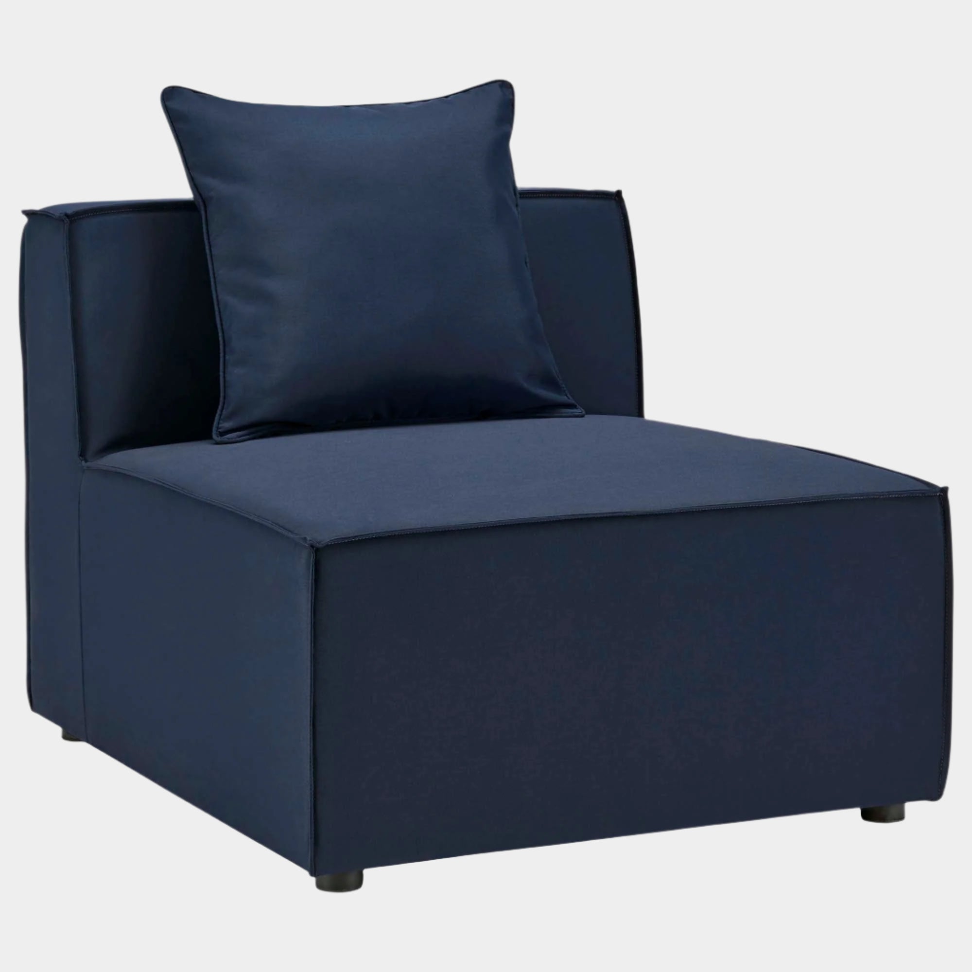 Saybrook Outdoor Patio Upholstered Sectional Sofa Armless Chair