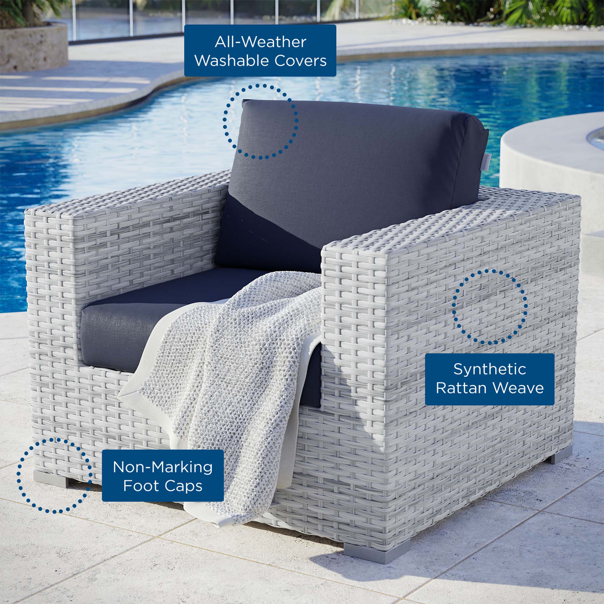 Convene Outdoor Patio Armchair