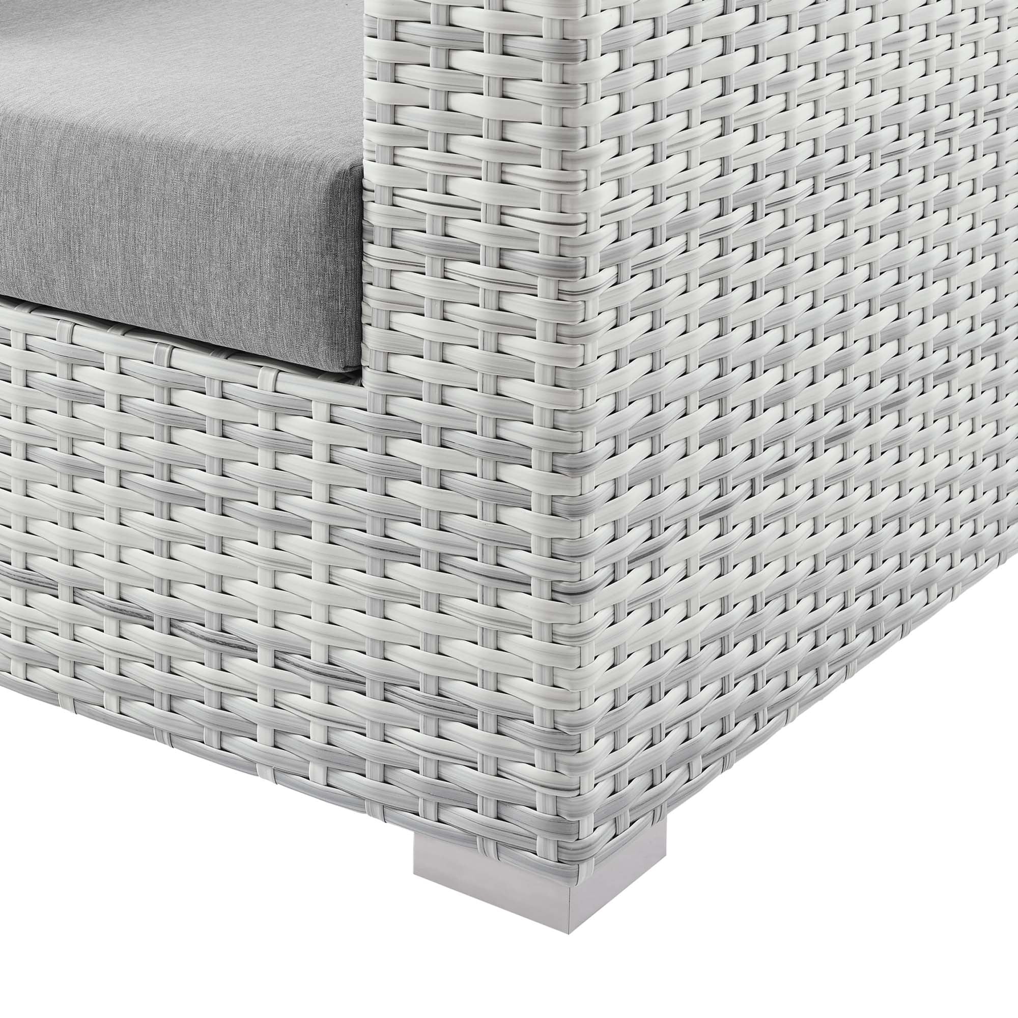 Convene Outdoor Patio Loveseat in Light Gray