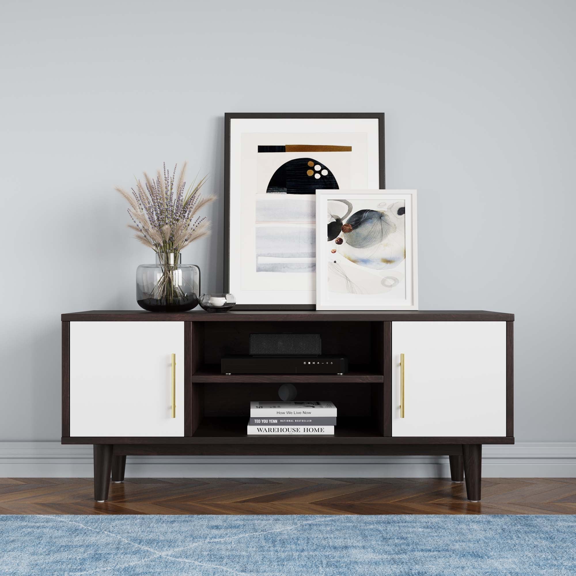 Daxton 43" TV Stand in Cappuccino White