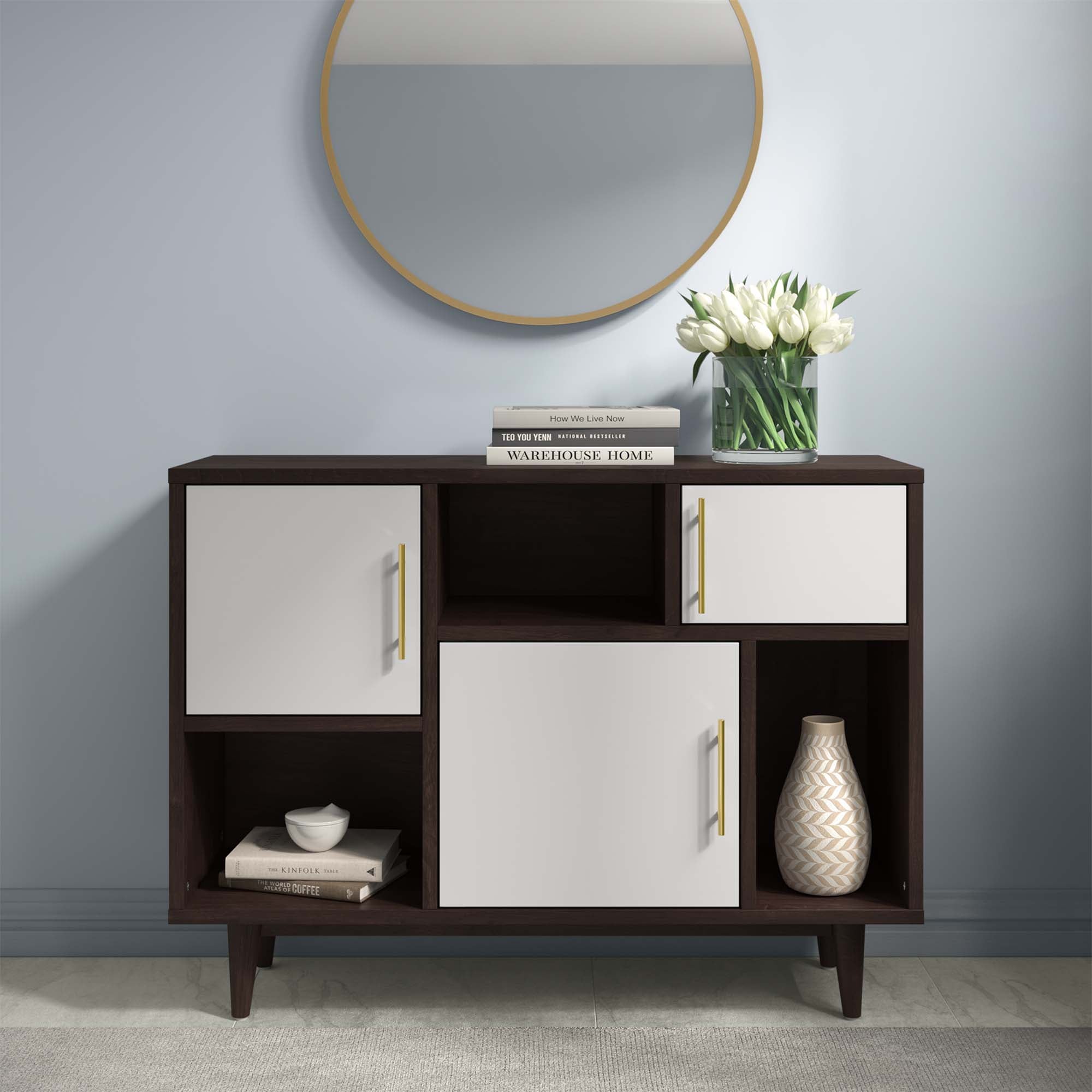 Daxton Display Stand in Cappuccino White