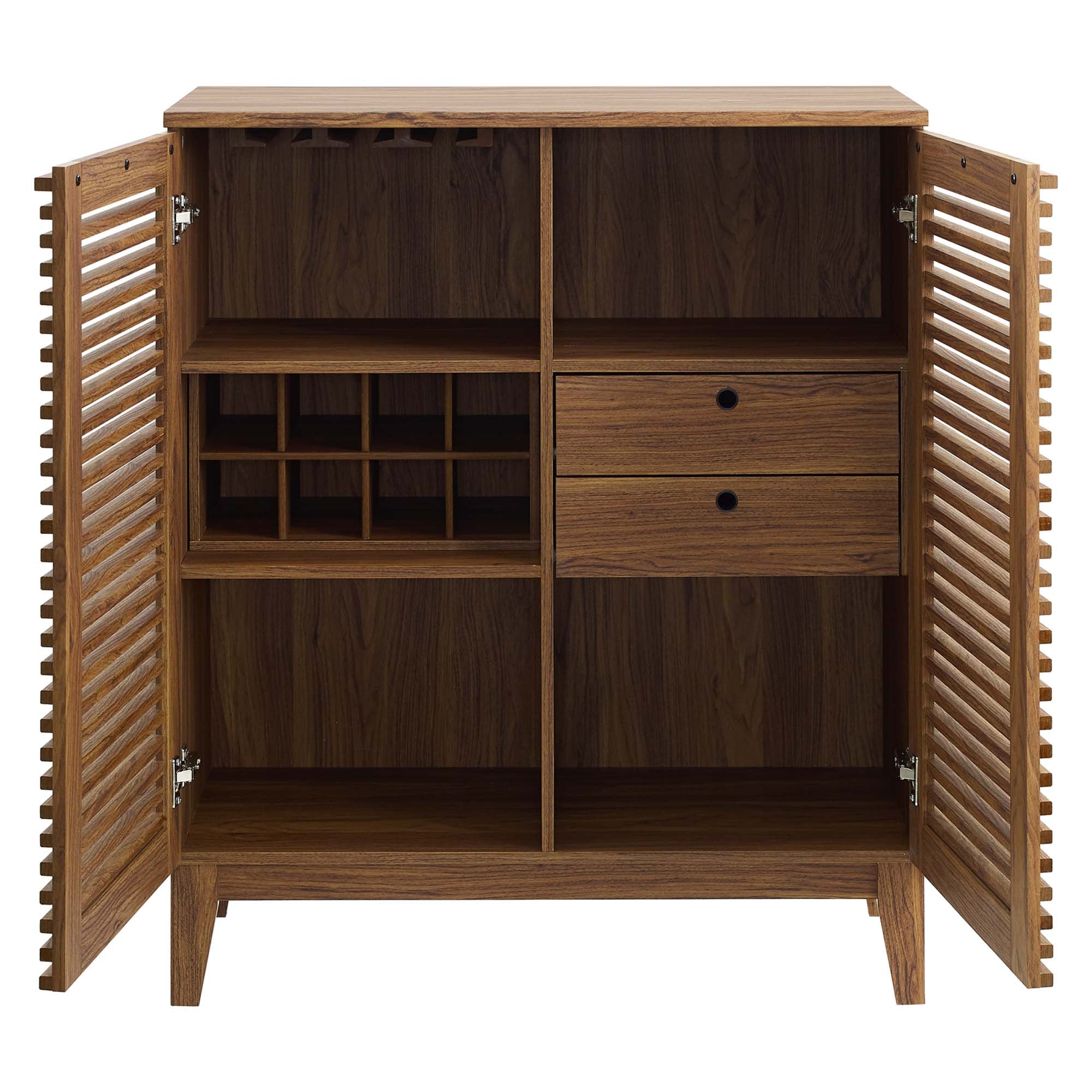 Render Bar Cabinet in Walnut