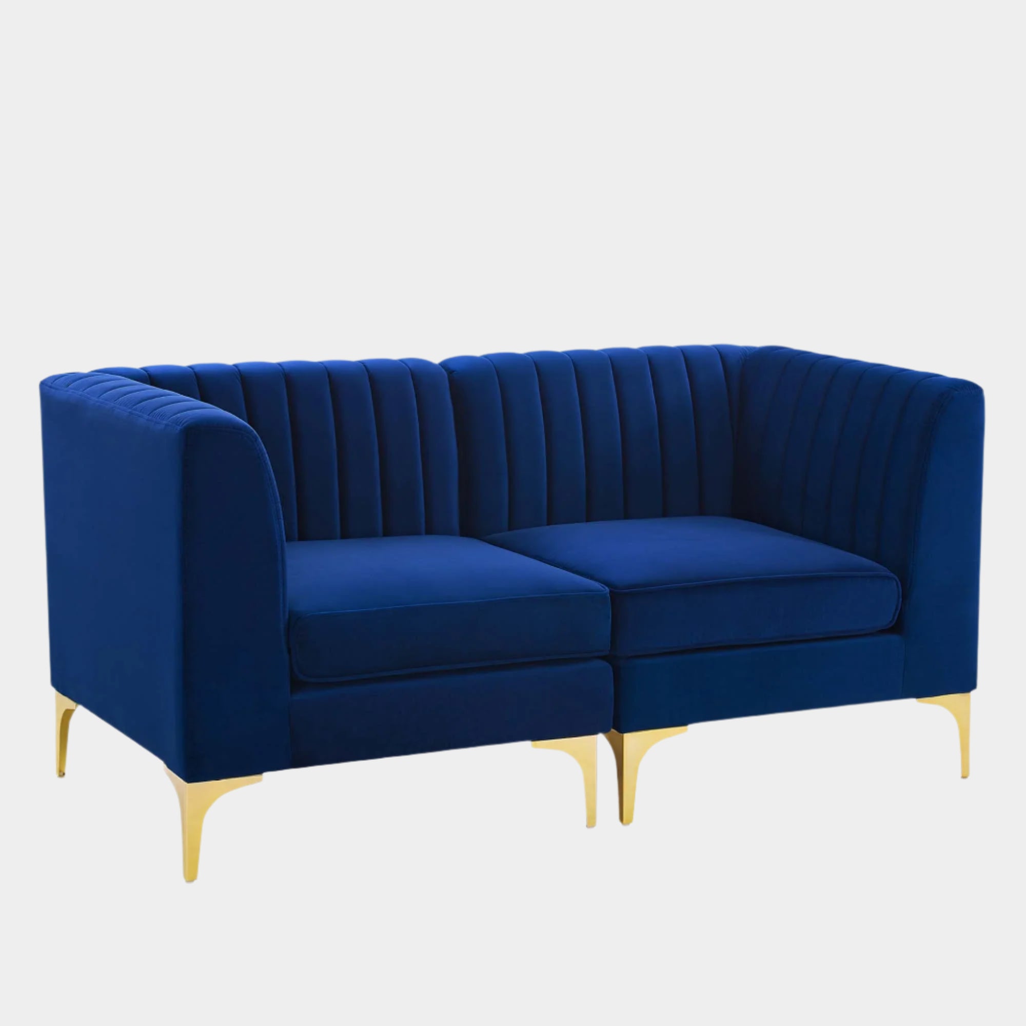 Triumph Channel Tufted Performance Velvet Loveseat