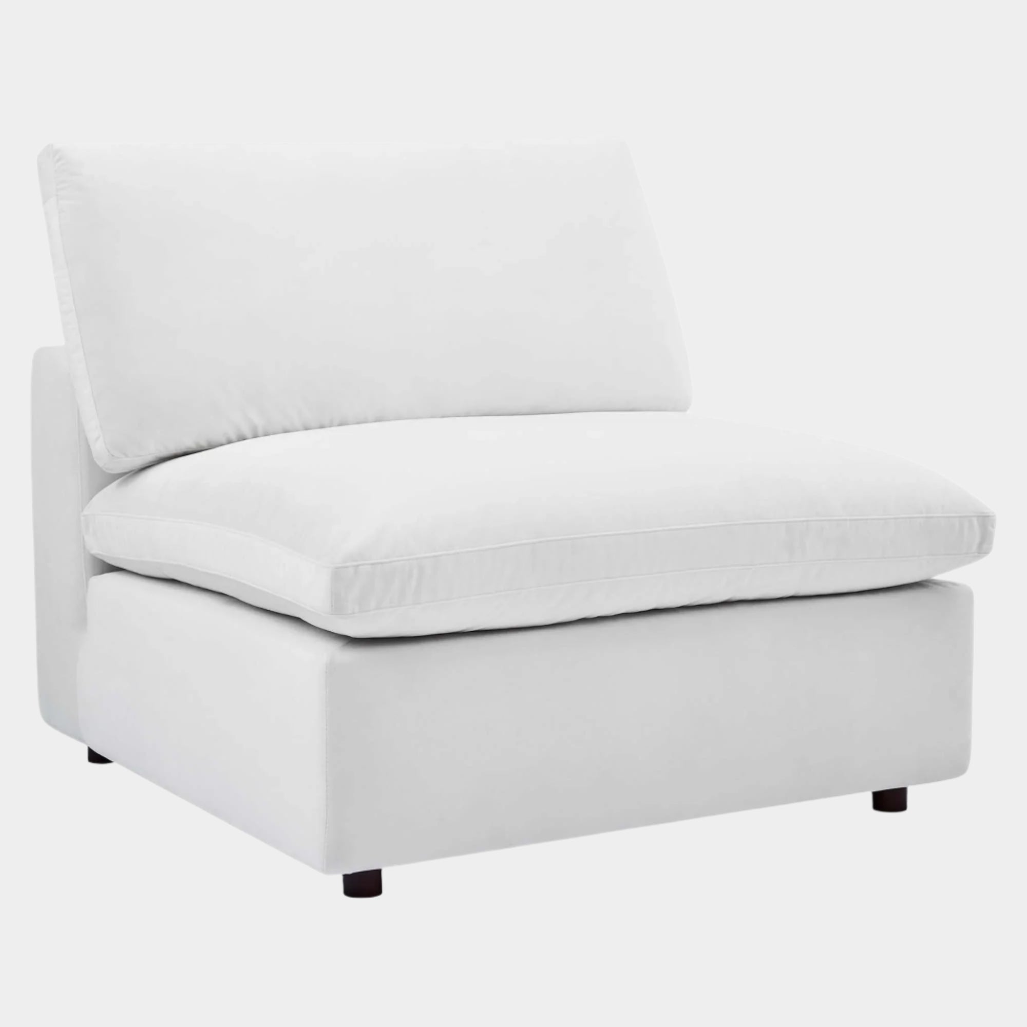 Commix Down Filled Overstuffed Performance Velvet Armless Chair