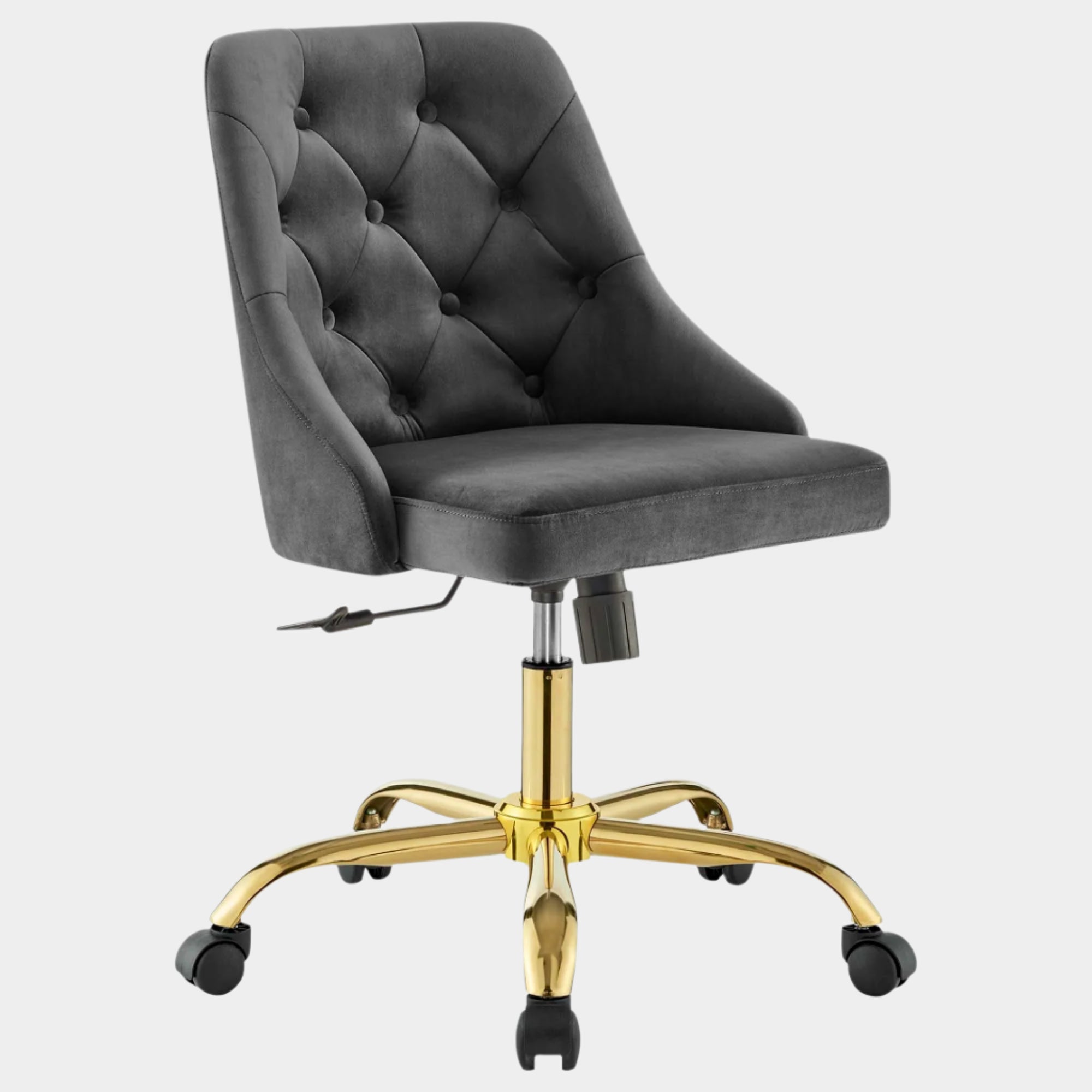 Distinct Tufted Swivel Performance Velvet Office Chair