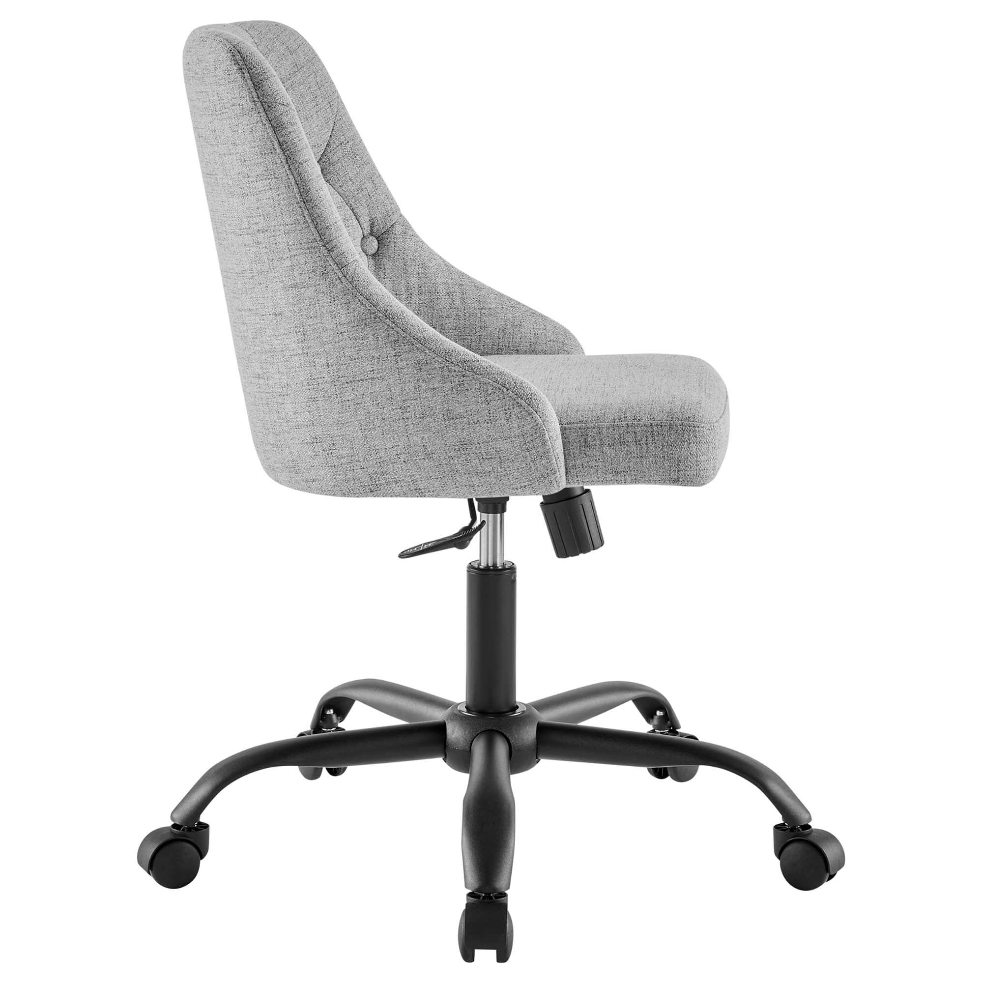 Chaise de bureau pivotante rembourrée et touffetée distincte