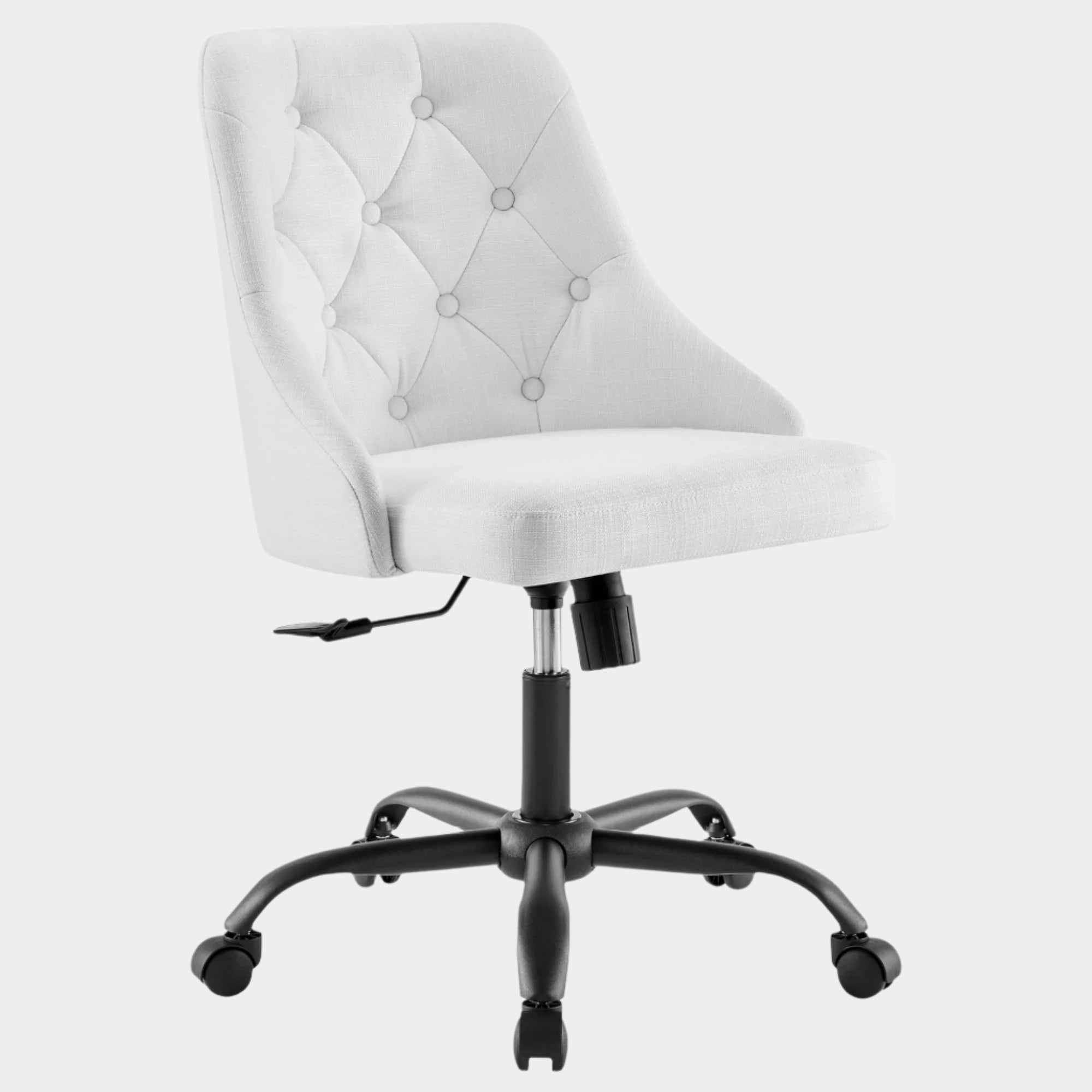 Chaise de bureau pivotante rembourrée et touffetée distincte