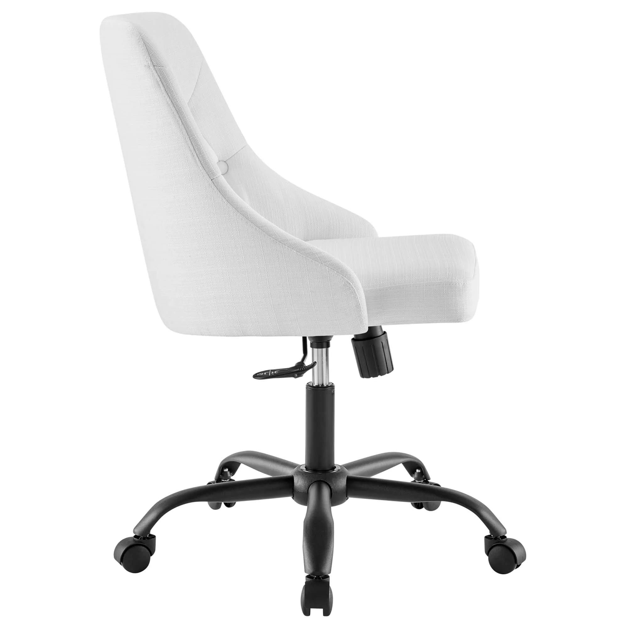 Chaise de bureau pivotante rembourrée et touffetée distincte