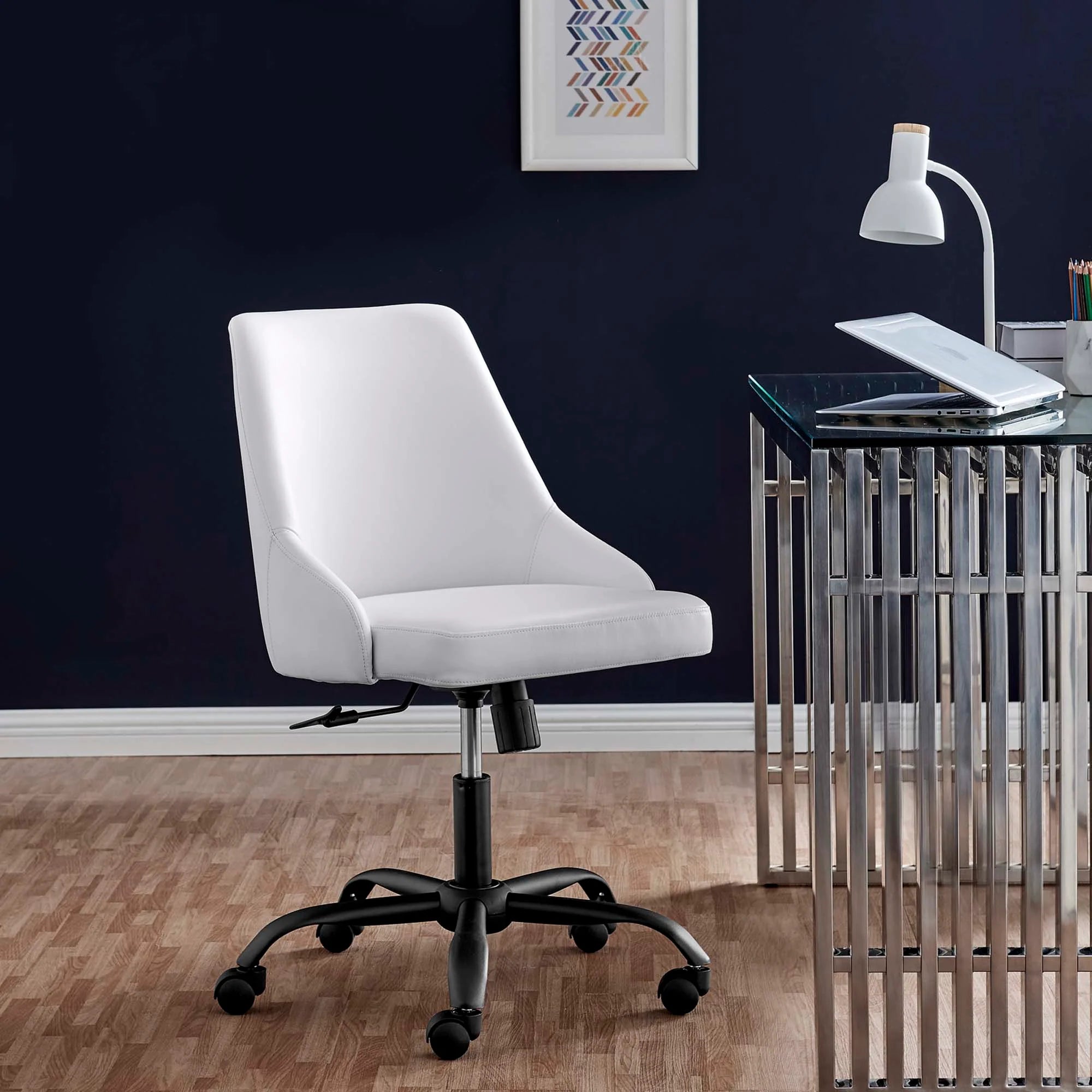 Designate Swivel Vegan Leather Office Chair