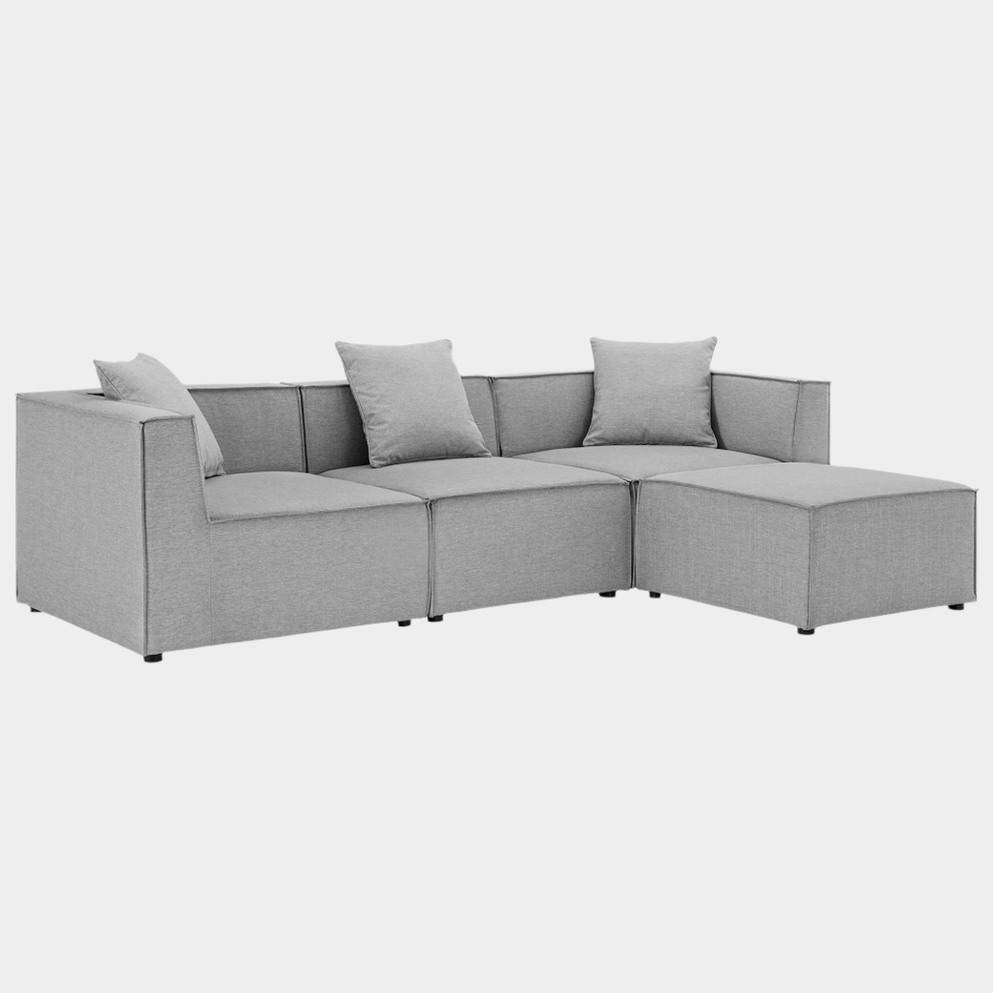 Saybrook 4-Piece Outdoor Patio Upholstered Sectional Sofa