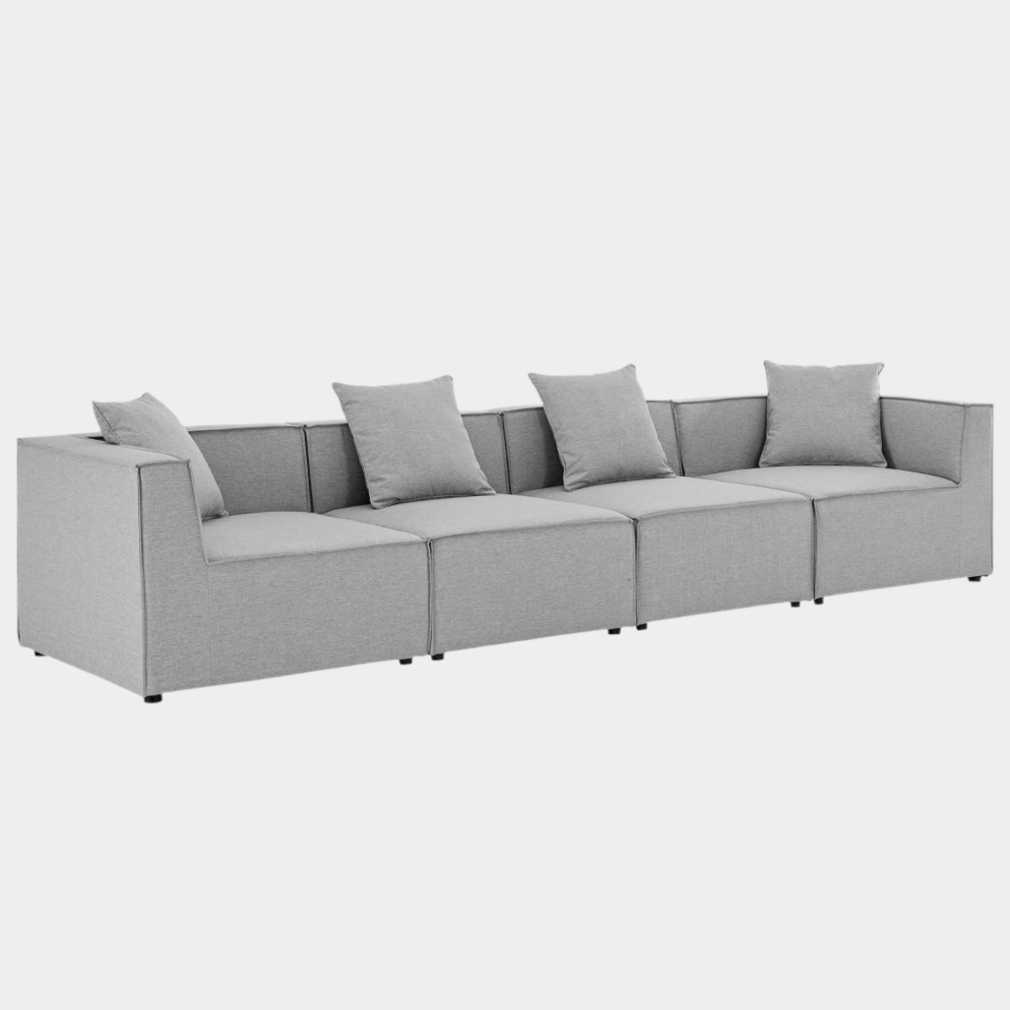 Saybrook 4-Piece Outdoor Patio Upholstered Sectional Sofa