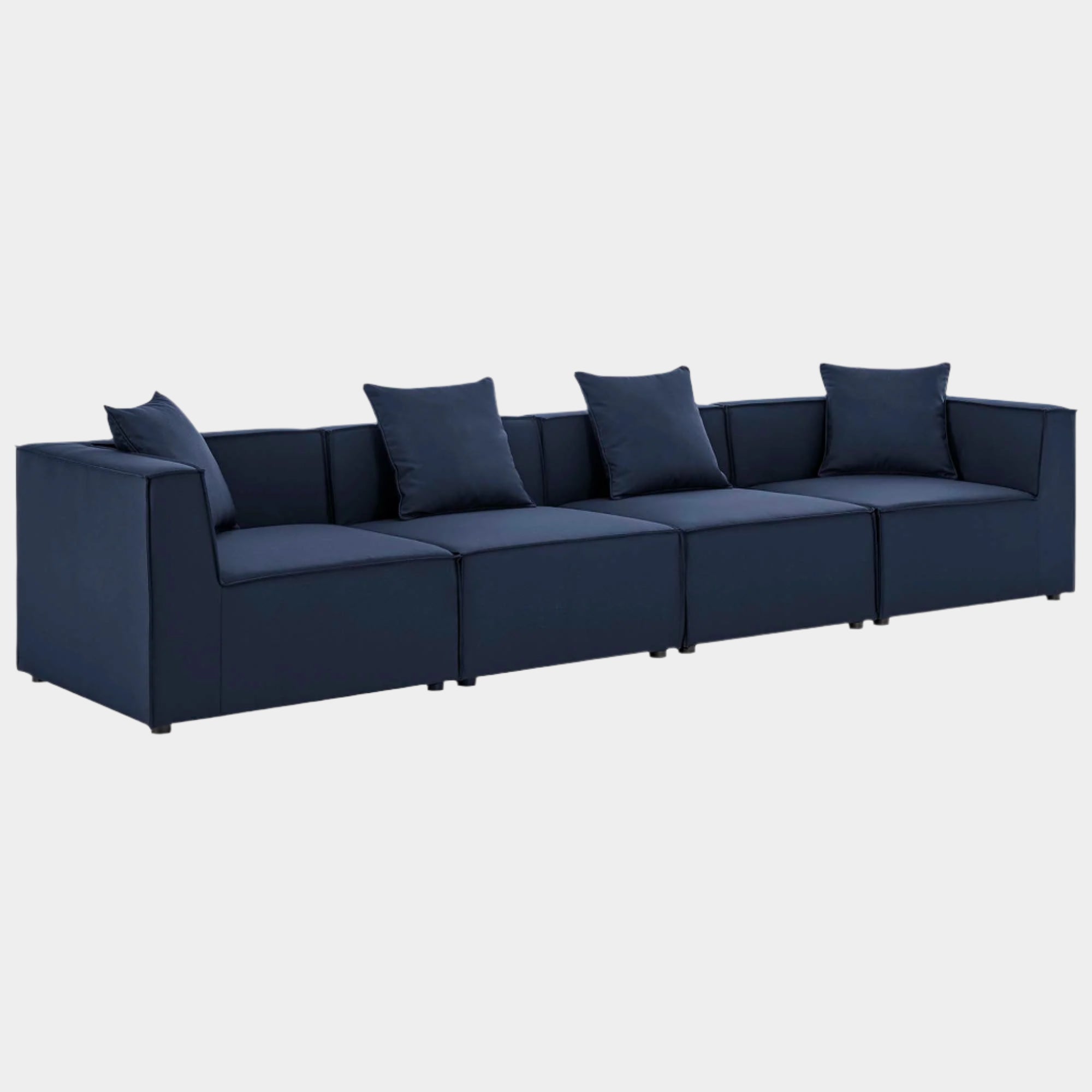 Saybrook 4-Piece Outdoor Patio Upholstered Sectional Sofa