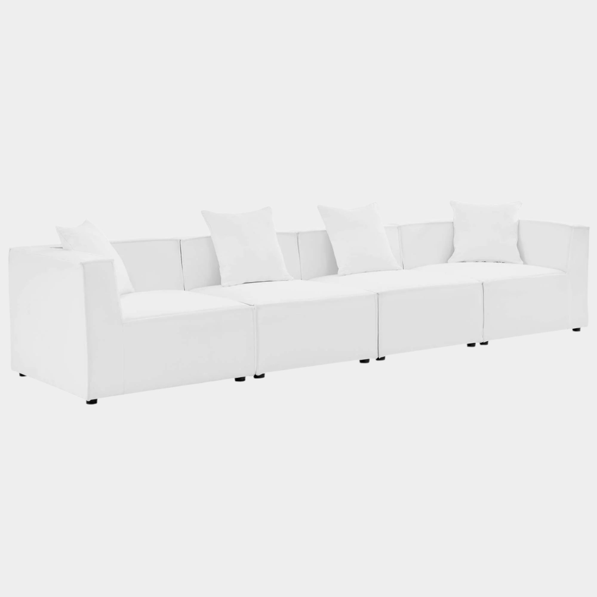 Saybrook 4-Piece Outdoor Patio Upholstered Sectional Sofa