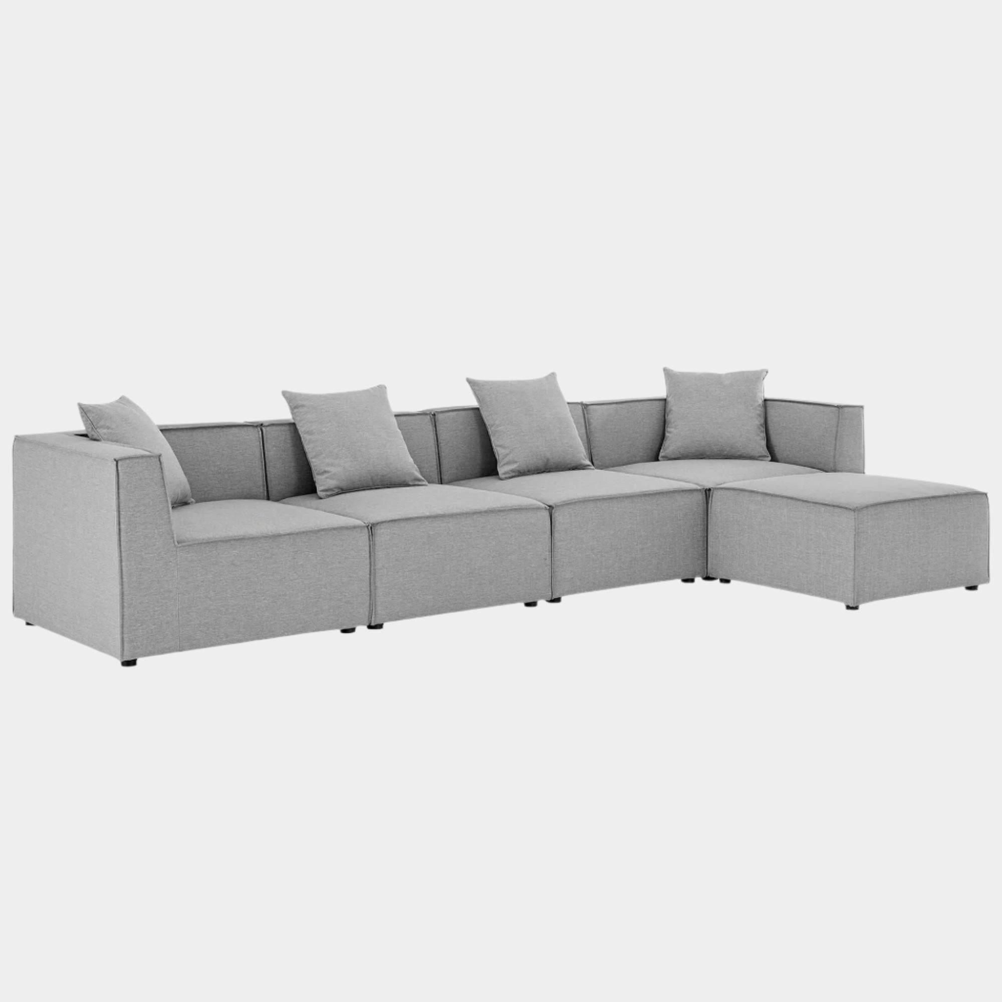 Saybrook 5-Piece Outdoor Patio Upholstered Sectional Sofa