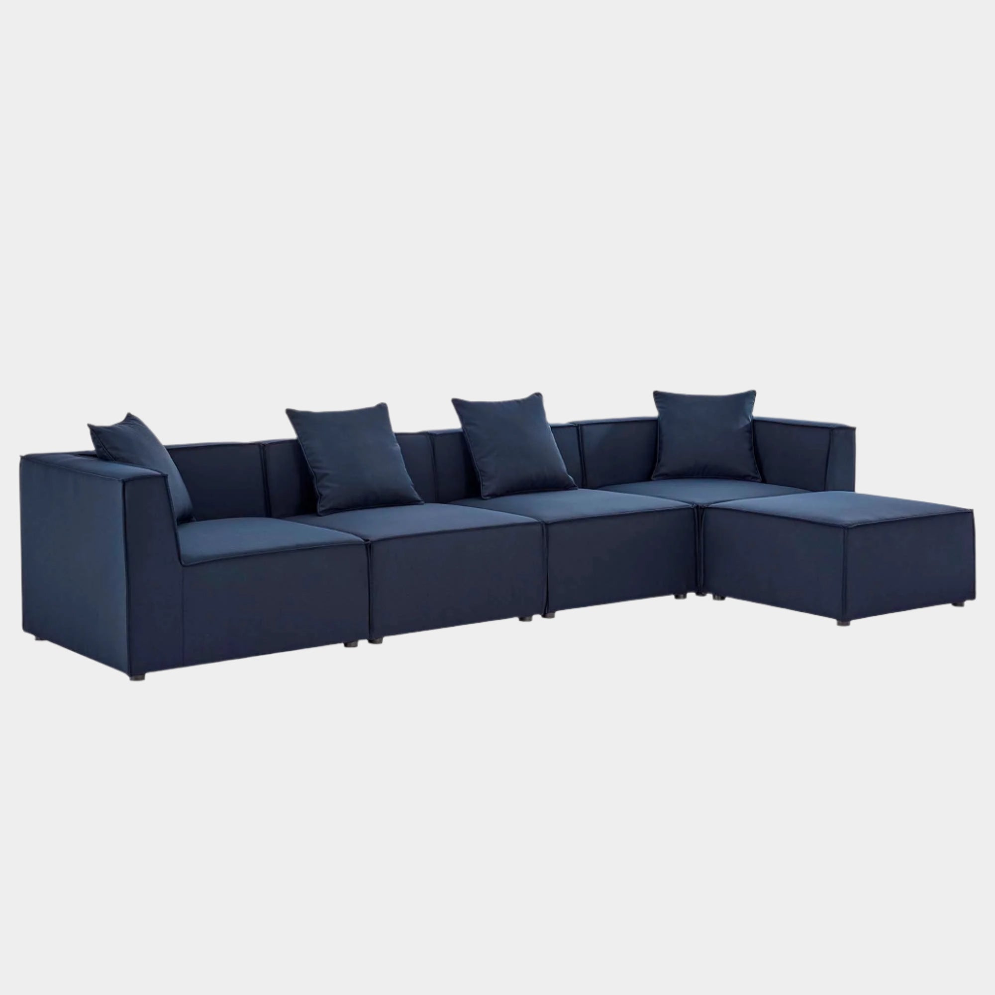 Saybrook 5-Piece Outdoor Patio Upholstered Sectional Sofa