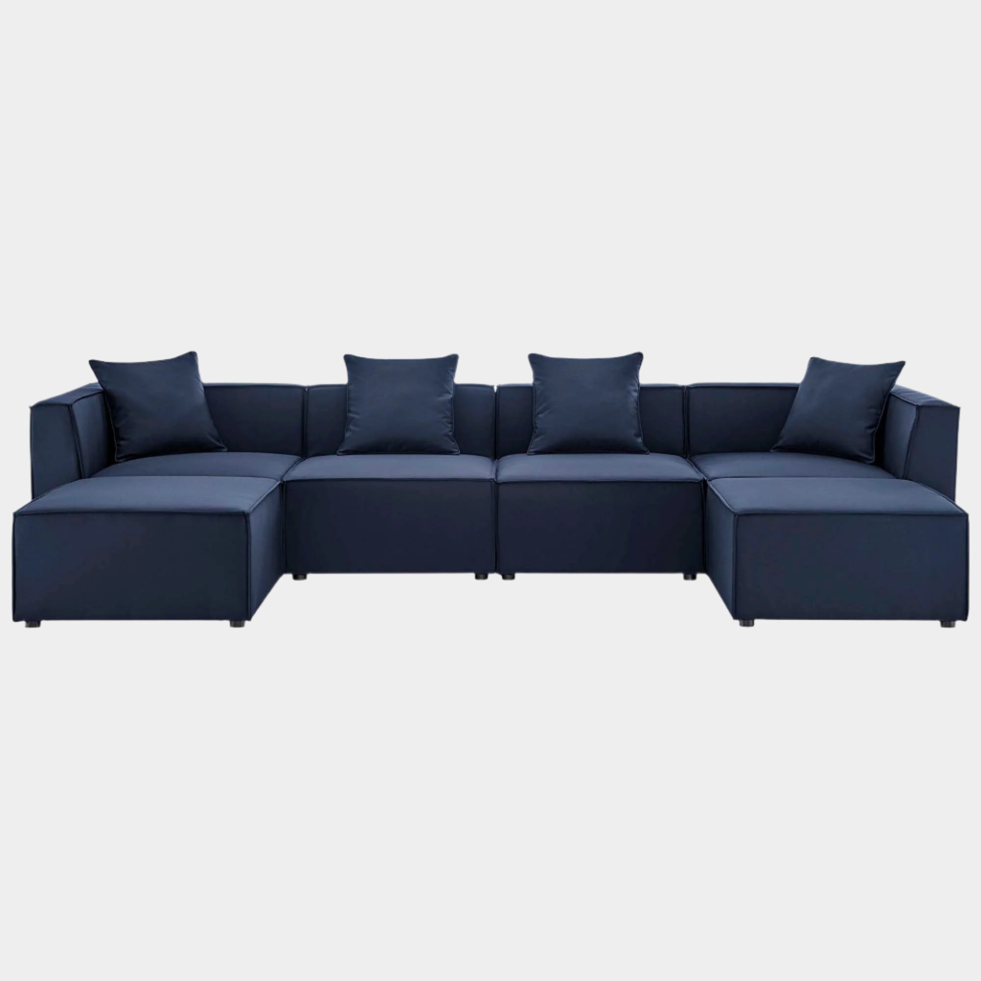 Saybrook 6-Piece Outdoor Patio Upholstered Sectional Sofa