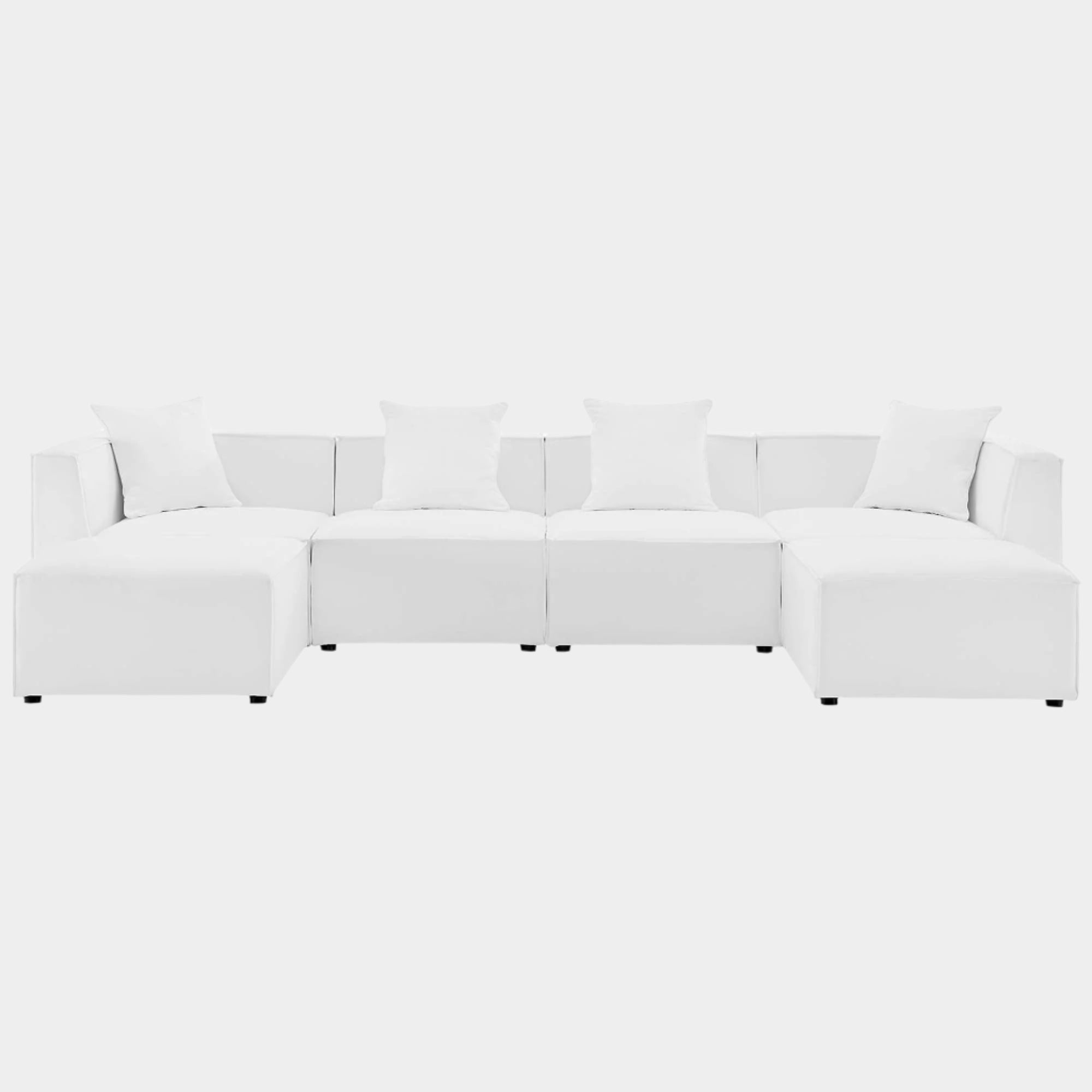 Saybrook 6-Piece Outdoor Patio Upholstered Sectional Sofa