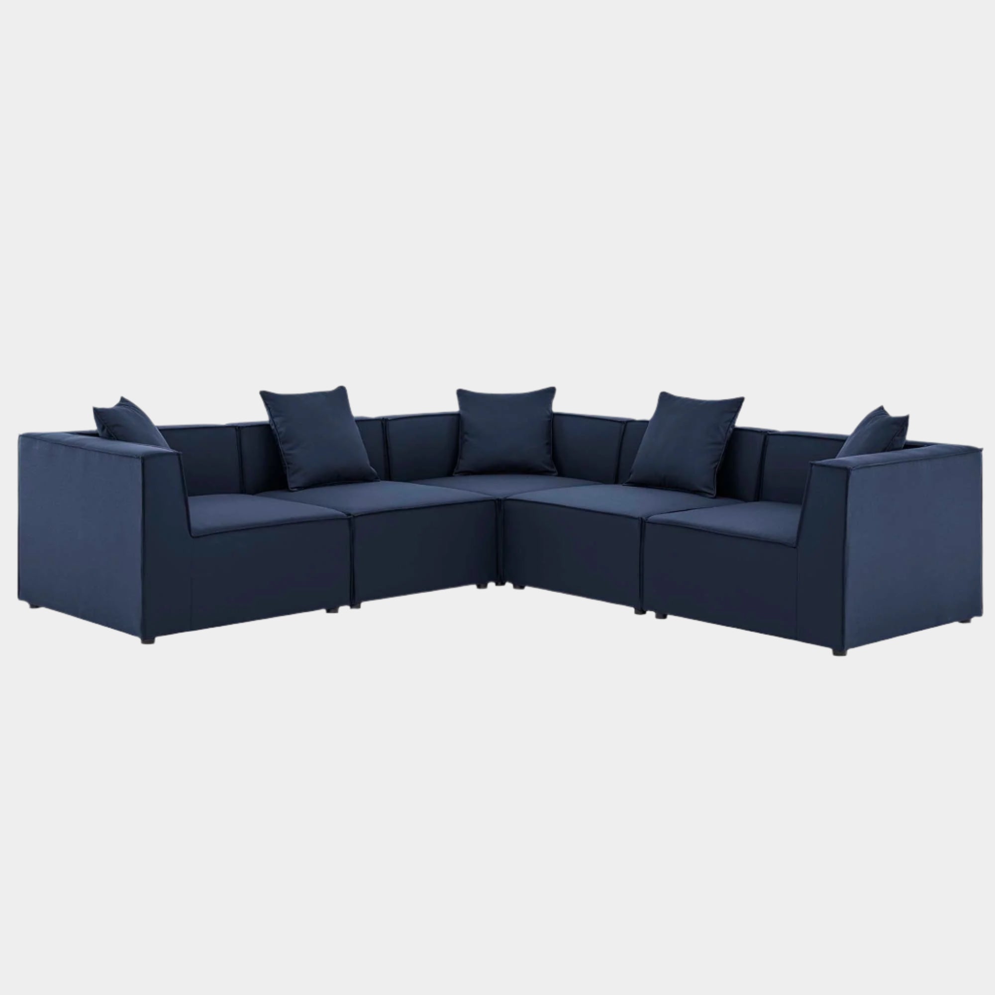 Saybrook 5-Piece Outdoor Patio Upholstered Sectional Sofa