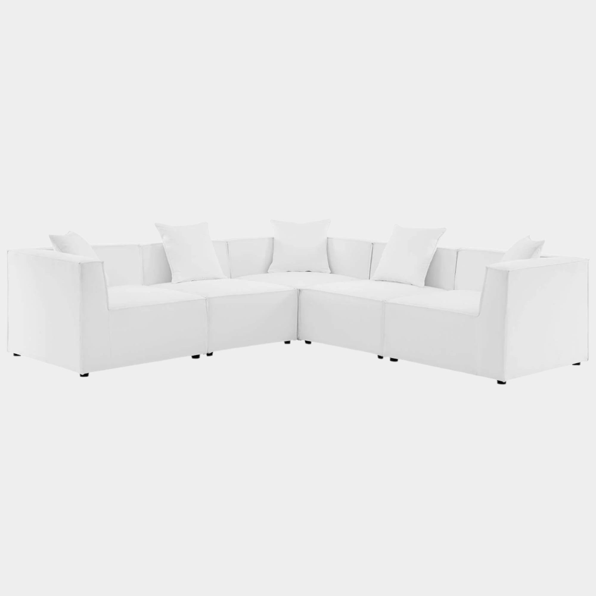 Saybrook 5-Piece Outdoor Patio Upholstered Sectional Sofa