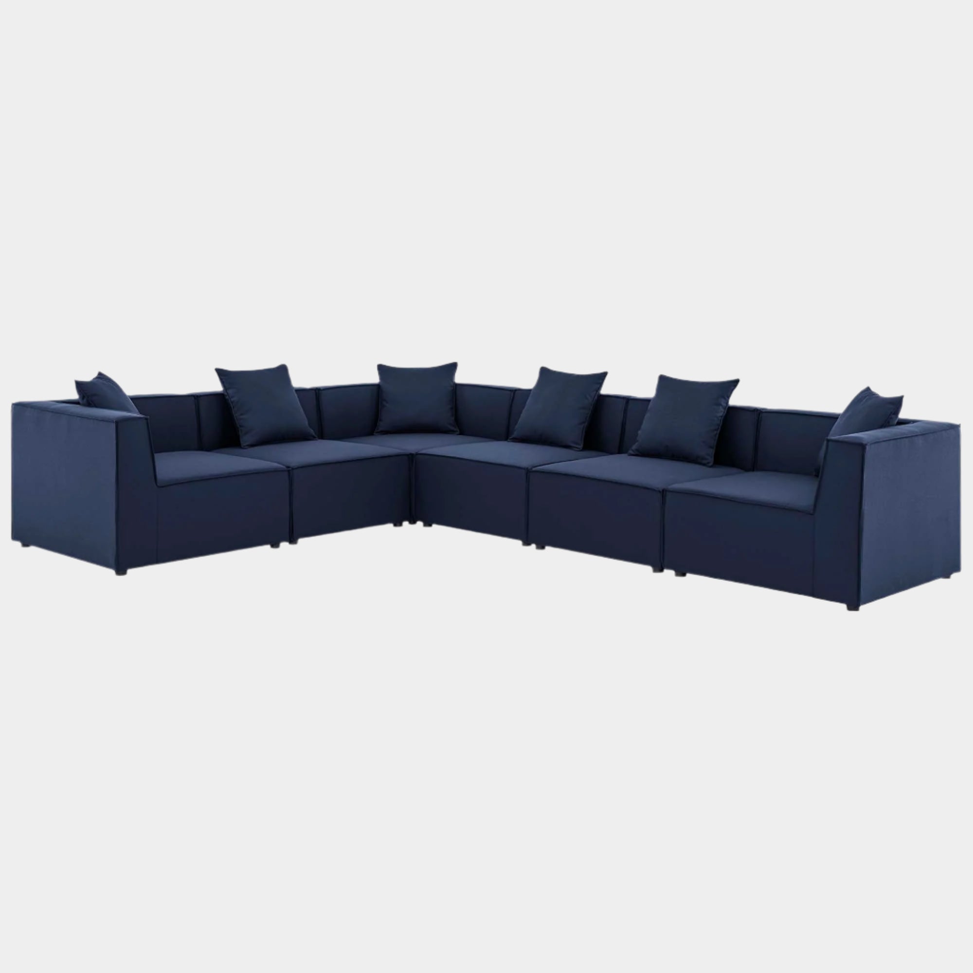 Saybrook 6-Piece Outdoor Patio Upholstered Sectional Sofa