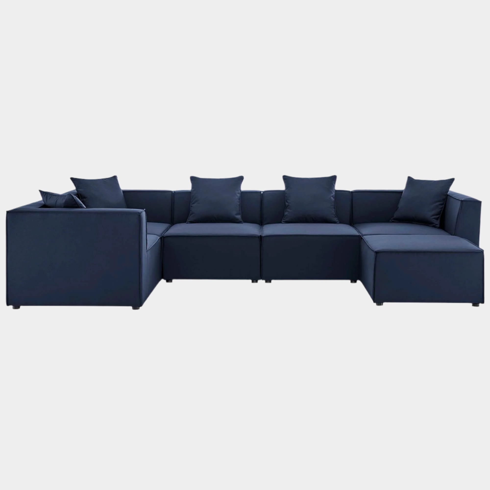 Saybrook 6-Piece Outdoor Patio Upholstered Sectional Sofa