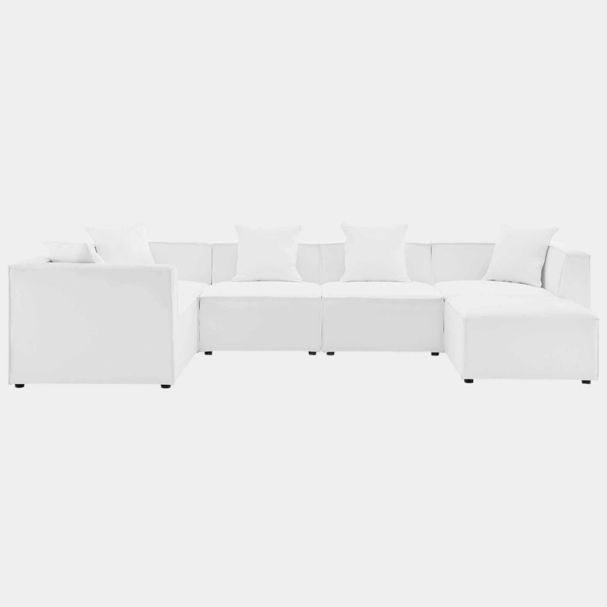 Saybrook 6-Piece Outdoor Patio Upholstered Sectional Sofa