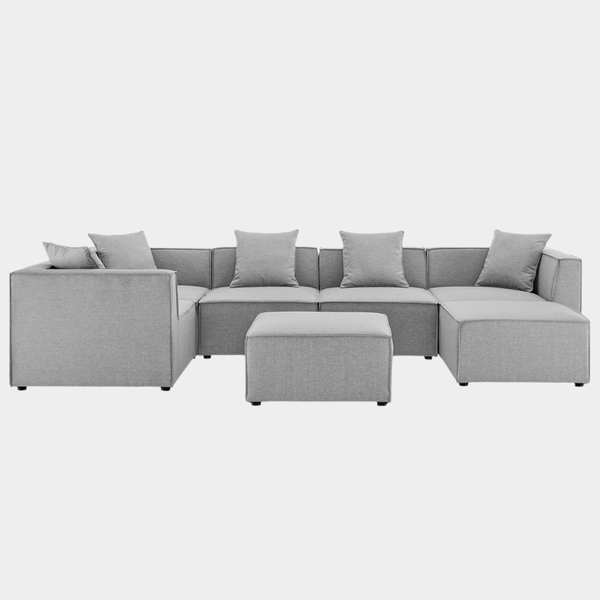 Saybrook 7-Piece Outdoor Patio Upholstered Sectional Sofa